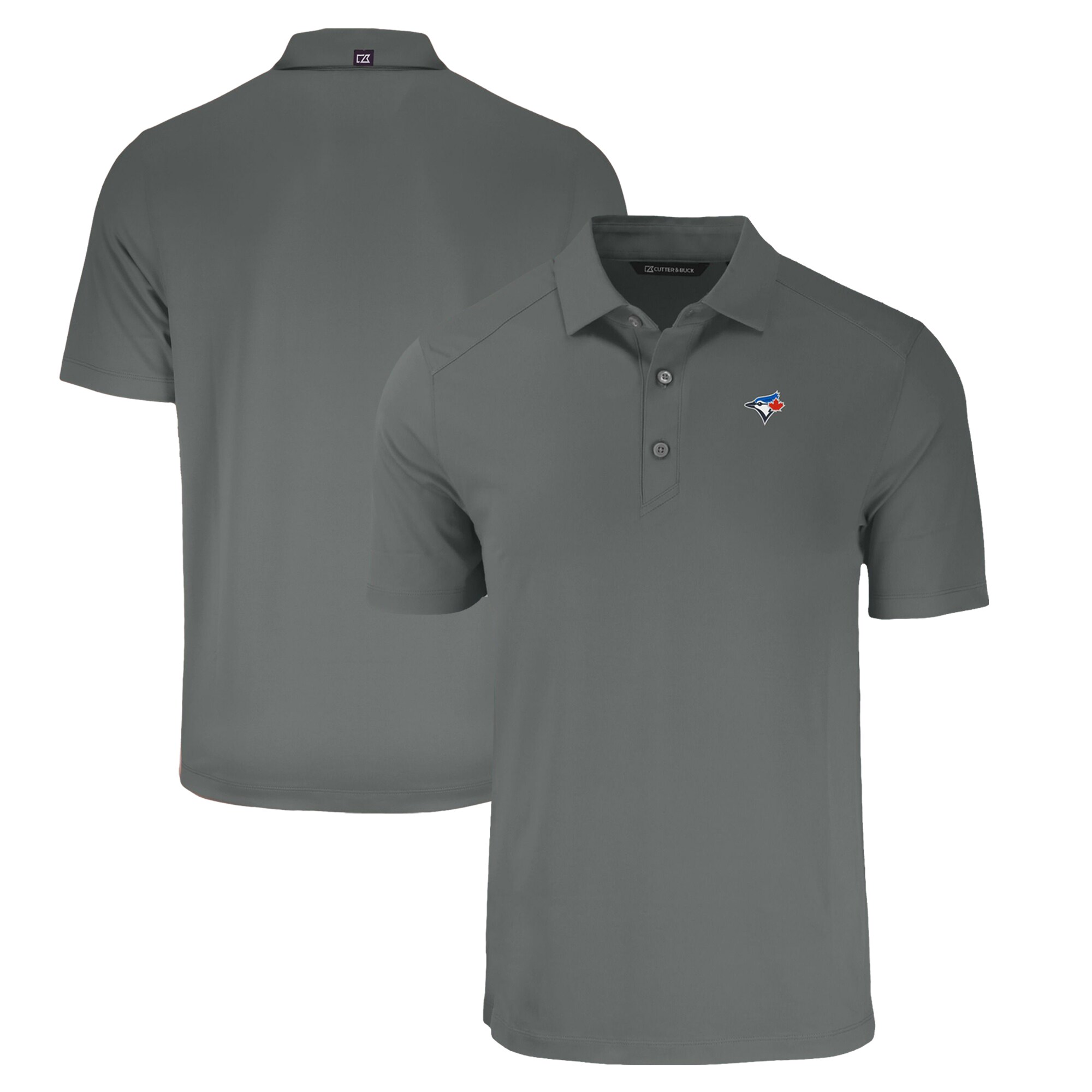 Men's Toronto Blue Jays  Cutter & Buck Gray Forge Eco Stretch Recycled Polo