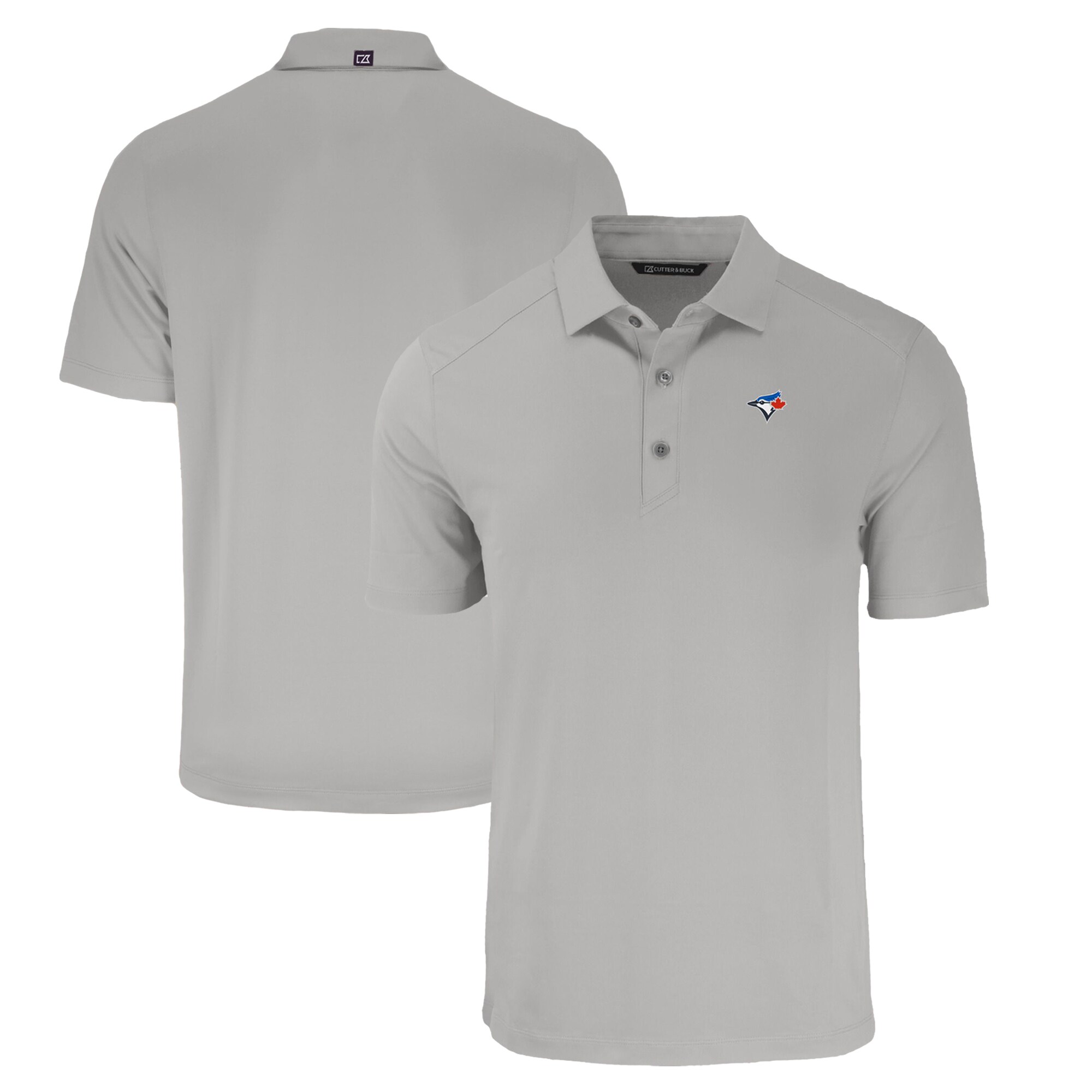 Men's Toronto Blue Jays  Cutter & Buck Gray Forge Eco Stretch Recycled Polo