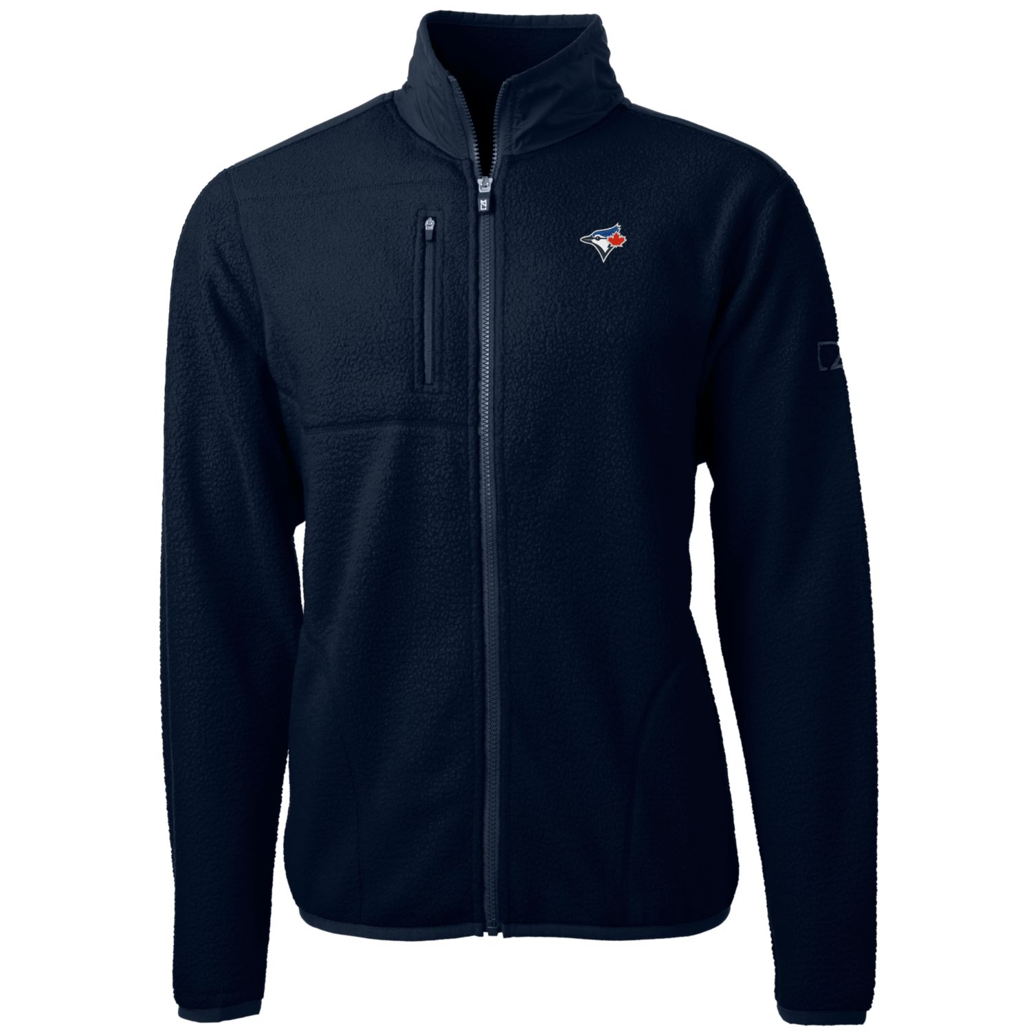 Men's Toronto Blue Jays Cutter & Buck Navy Big & Tall Cascade Eco Sherpa Fleece Full-Zip Jacket