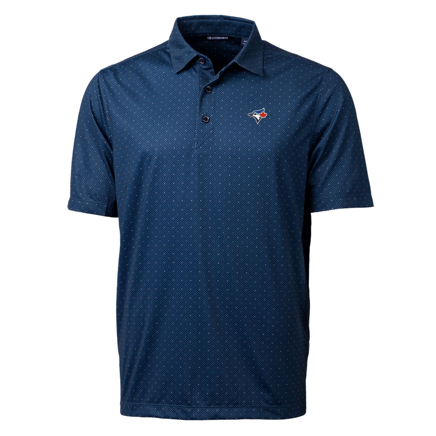 Men's Toronto Blue Jays Cutter & Buck Navy Big & Tall Pike Double Dot Stretch Polo