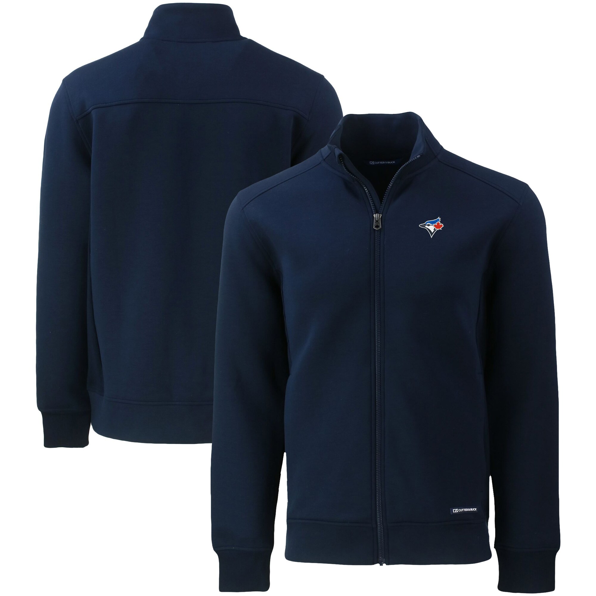 Men's Toronto Blue Jays  Cutter & Buck Navy Big & Tall Roam Eco Recycled Full-Zip Jacket