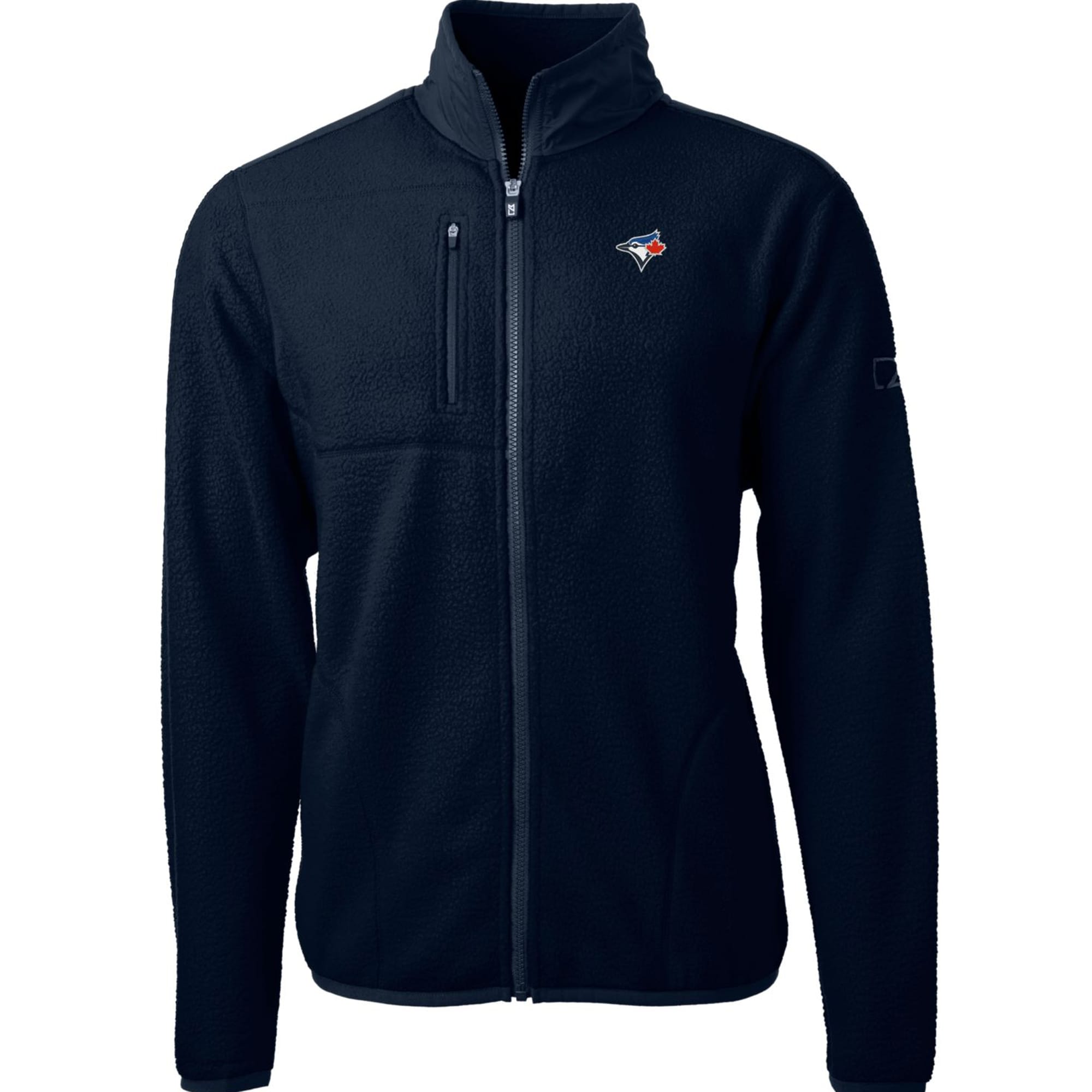 Men's Toronto Blue Jays Cutter & Buck Navy Cascade Eco Sherpa Fleece Full-Zip Jacket