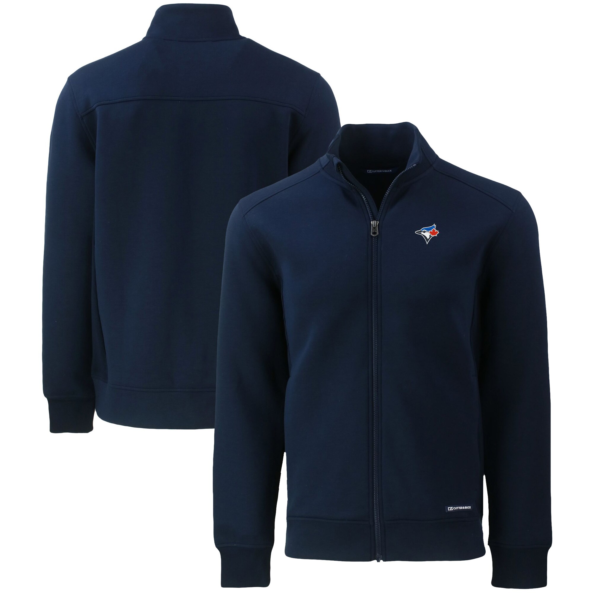 Men's Toronto Blue Jays  Cutter & Buck Navy Roam Eco Recycled Full-Zip Jacket