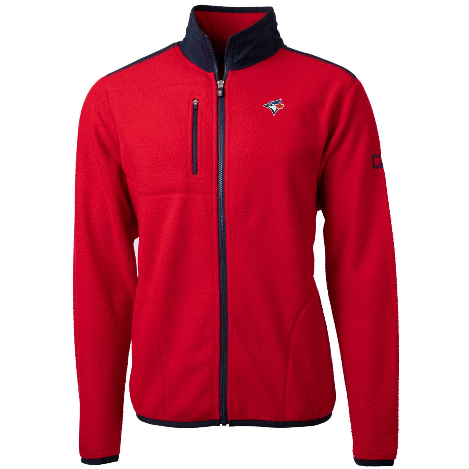 Men's Toronto Blue Jays Cutter & Buck Red Big & Tall Cascade Eco Sherpa Fleece Full-Zip Jacket