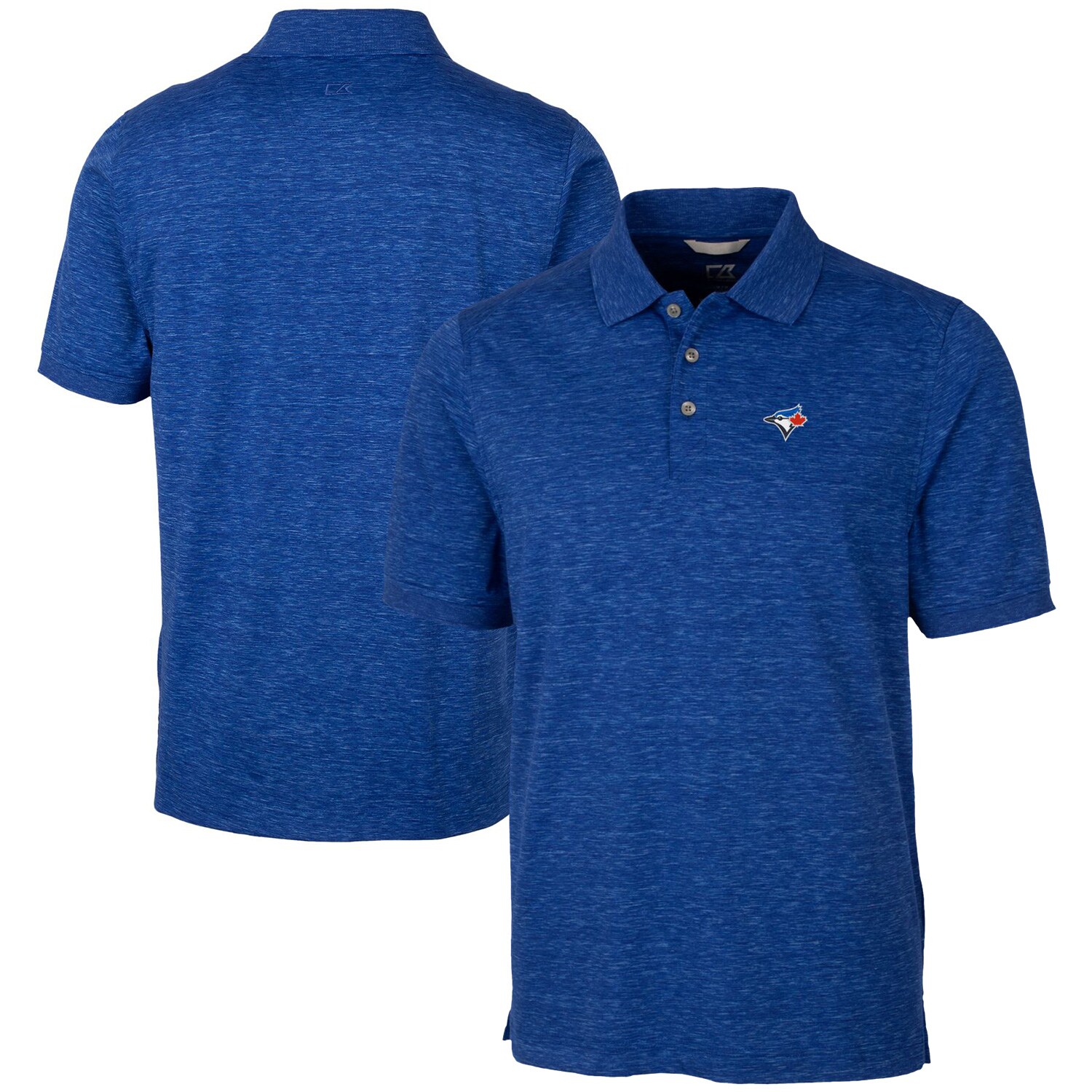 Men's Toronto Blue Jays Cutter & Buck Royal Advantage Space Dye Tri-Blend Polo