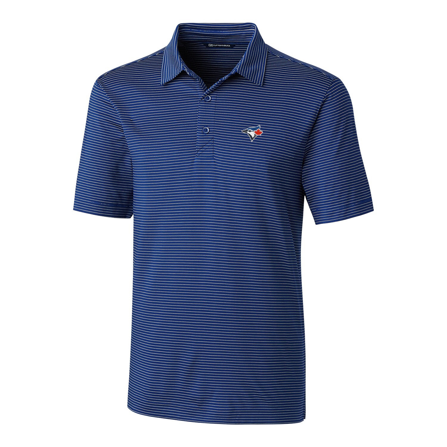 Men's Toronto Blue Jays Cutter & Buck Royal Big & Tall Forge Pencil Stripe Polo