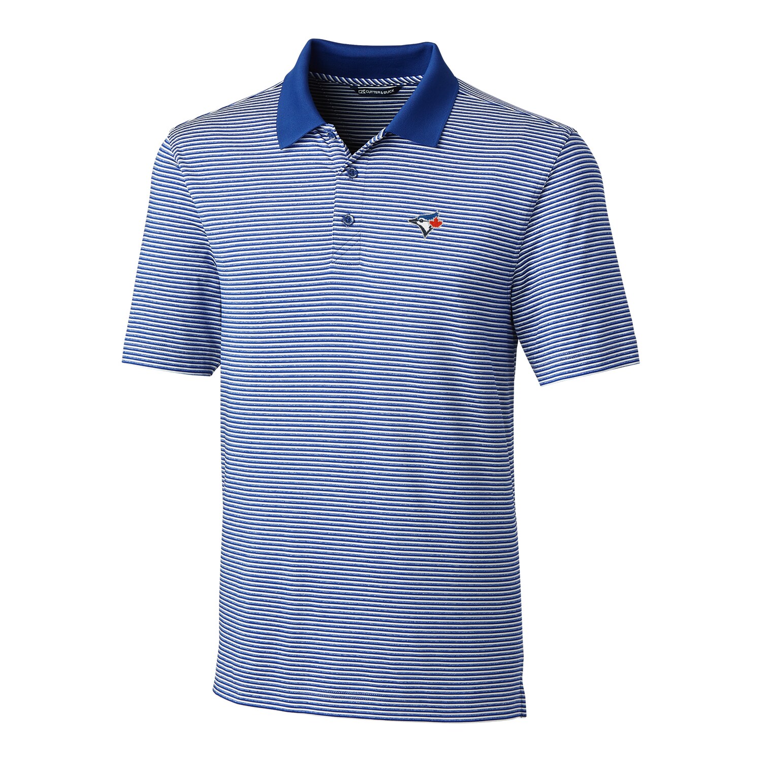 Men's Toronto Blue Jays Cutter & Buck Royal Big & Tall Forge Tonal Stripe Polo