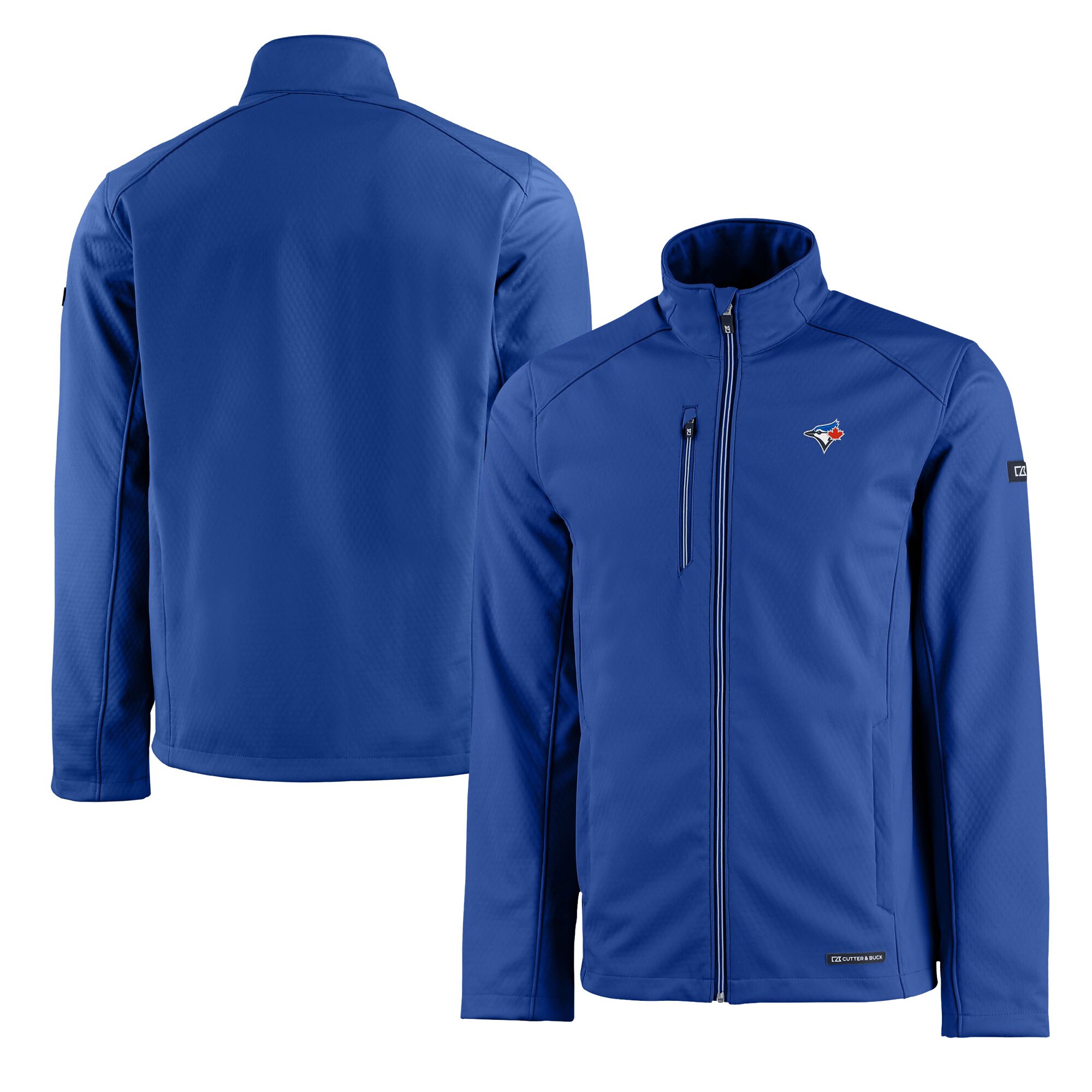 Men's Toronto Blue Jays Cutter & Buck Royal Evoke Eco Softshell Recycled Full-Zip Jacket