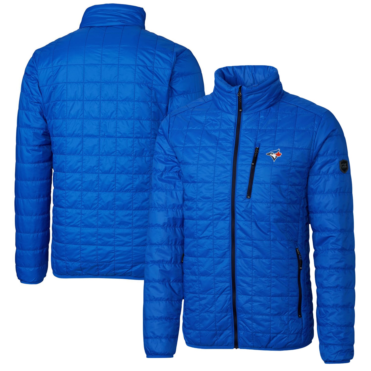 Men's Toronto Blue Jays Cutter & Buck Royal Rainier Eco Insulated Full-Zip Puffer Jacket