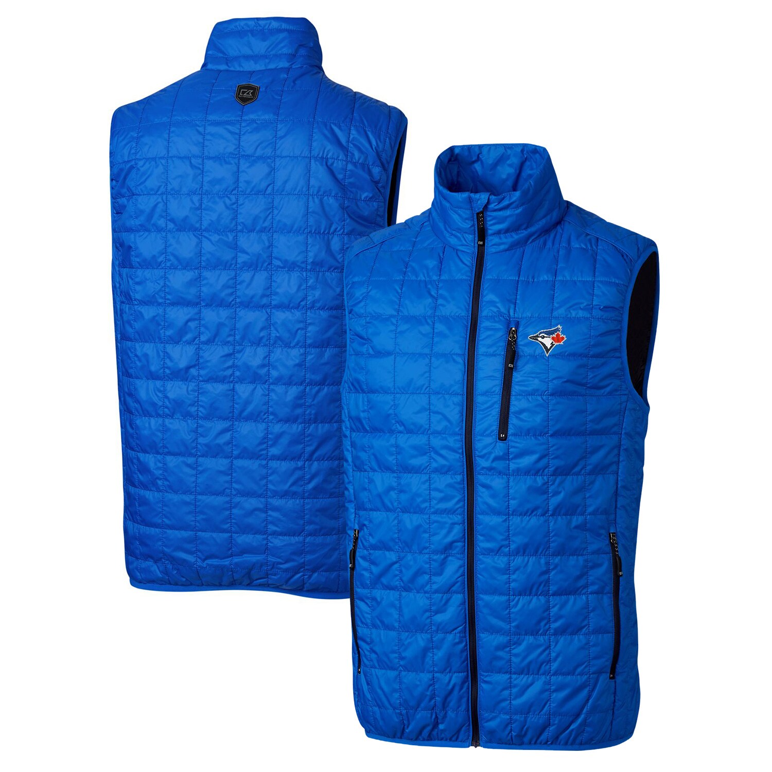 Men's Toronto Blue Jays Cutter & Buck Royal Rainier Full-Zip Puffer Vest