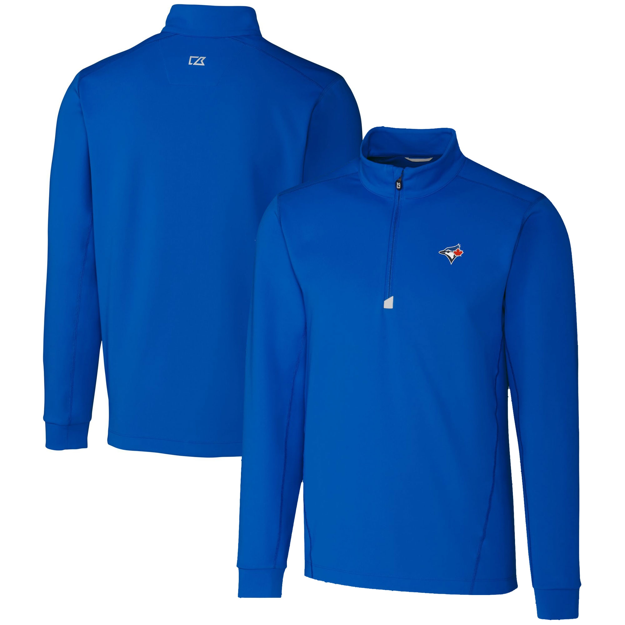 Men's Toronto Blue Jays  Cutter & Buck Royal Traverse Stretch Quarter-Zip Pullover Top