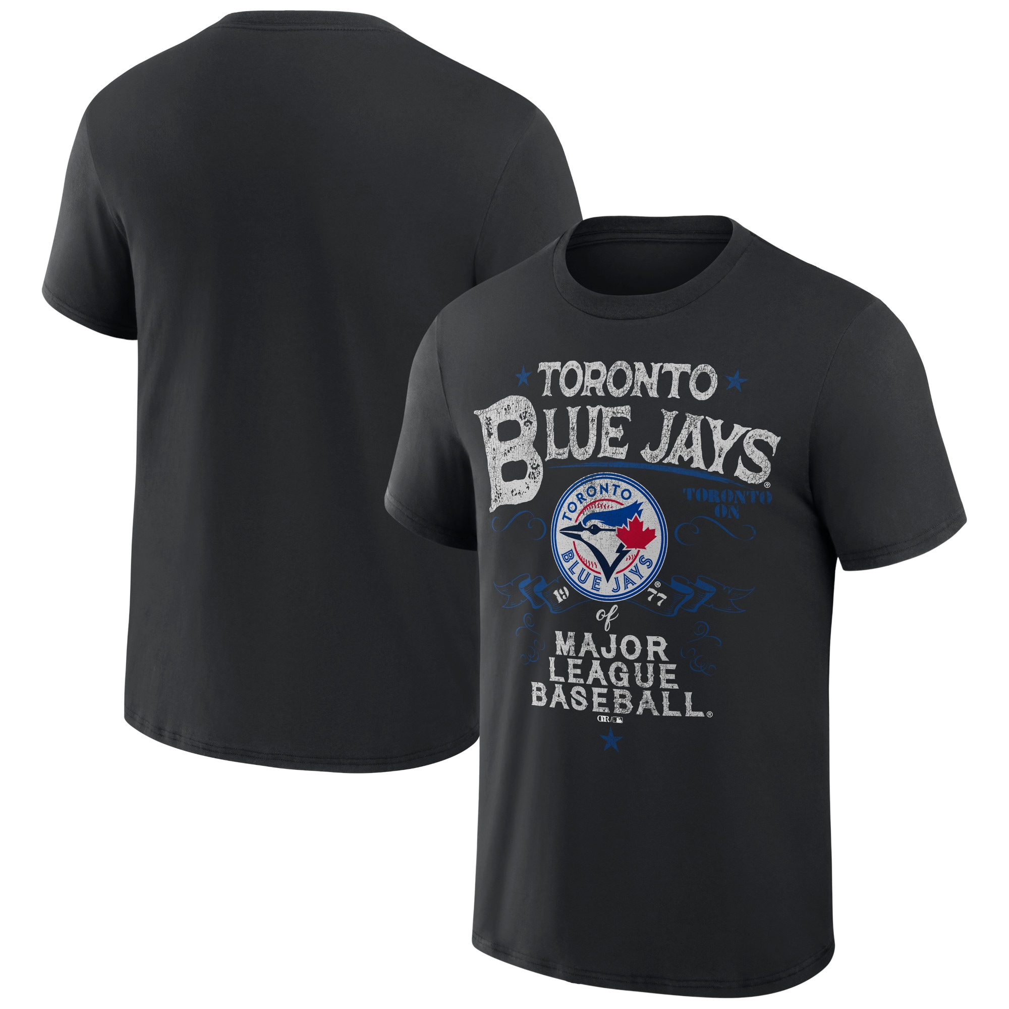 Men's Toronto Blue Jays  Darius Rucker Collection by  Black Beach Splatter T-Shirt