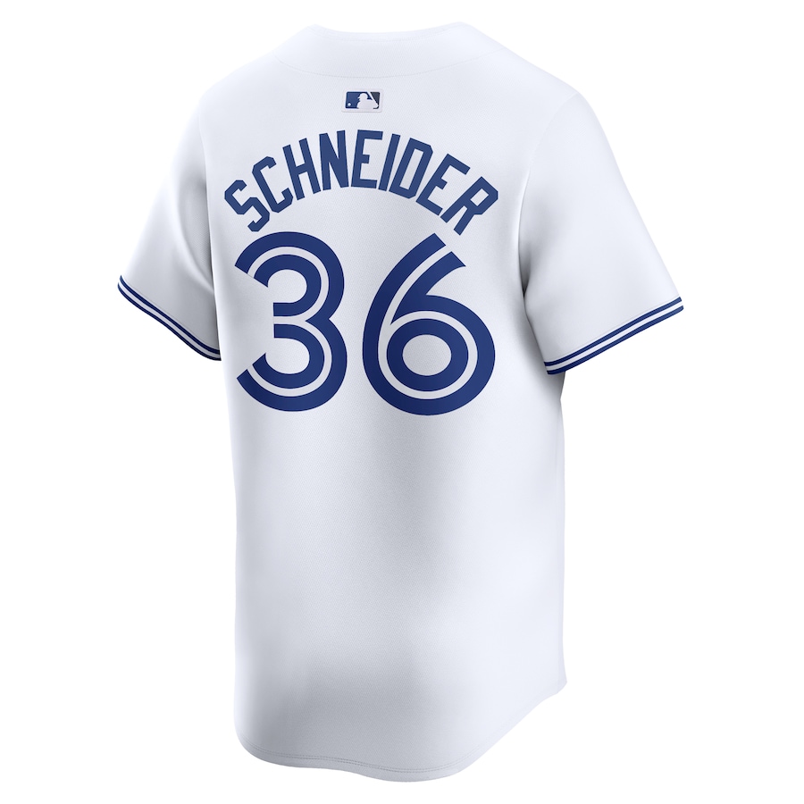 Men's Toronto Blue Jays Davis Schneider Nike White Home Limited Player Jersey - Image 3