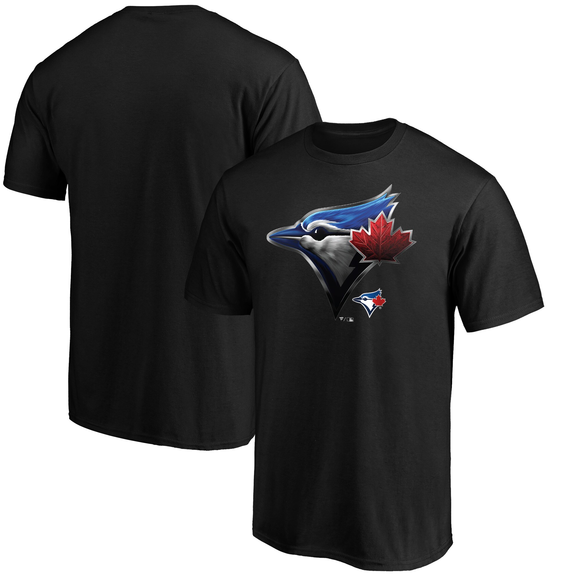 Men's Toronto Blue Jays  Branded Black Midnight Mascot Logo T-Shirt