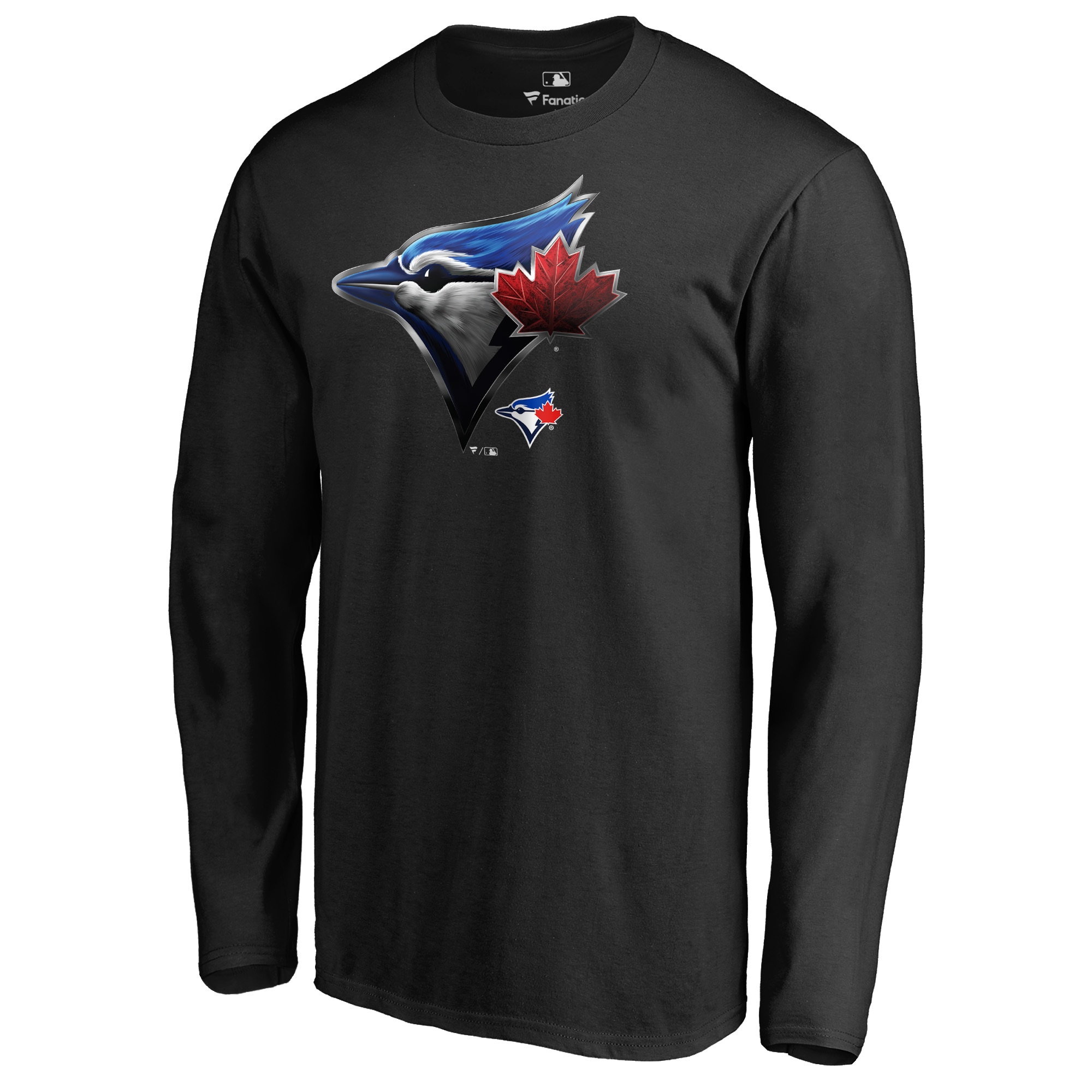 Men's Toronto Blue Jays  Branded Black Midnight Mascot Long Sleeve T-Shirt