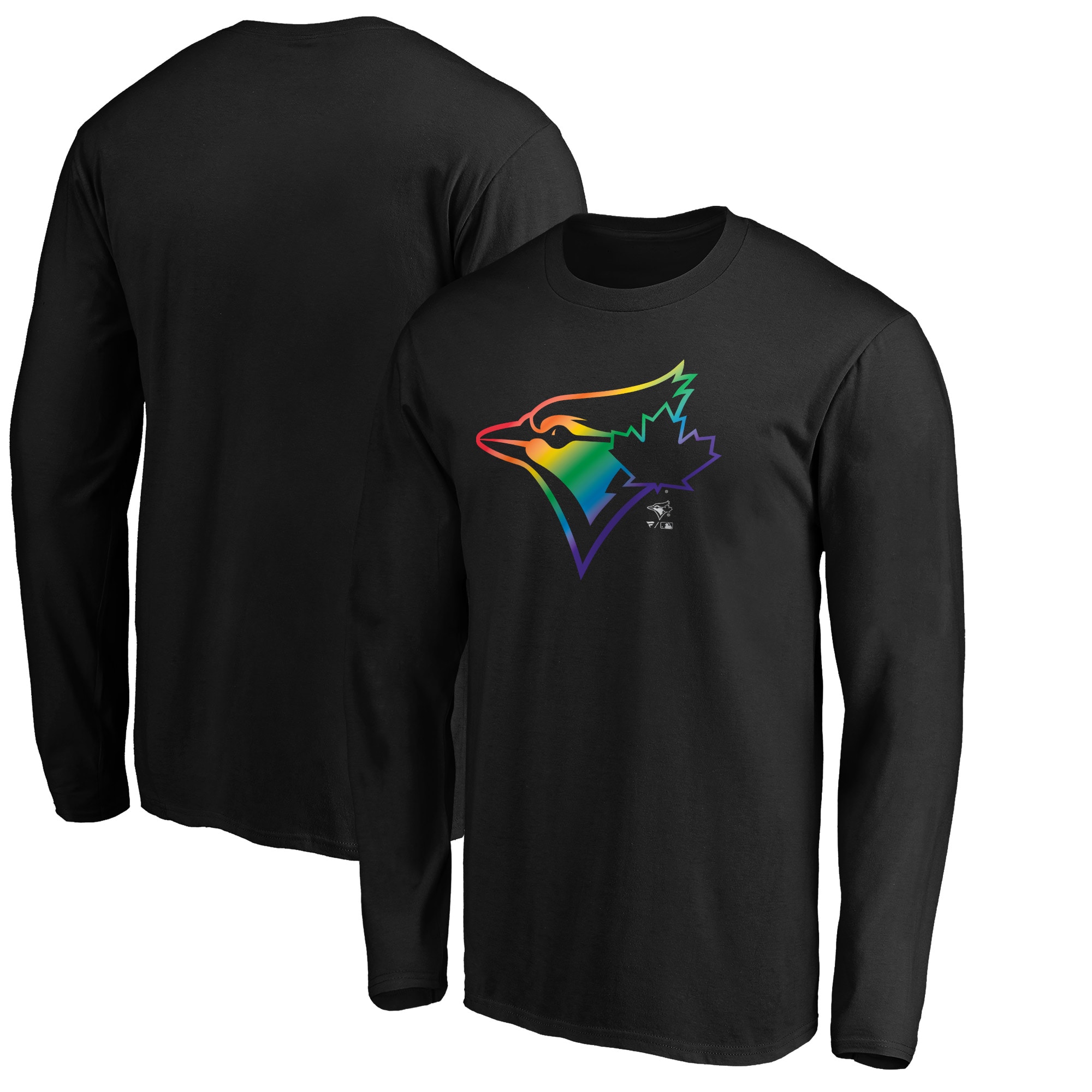 Men's Toronto Blue Jays  Branded Black Team Pride Logo Long Sleeve T-Shirt