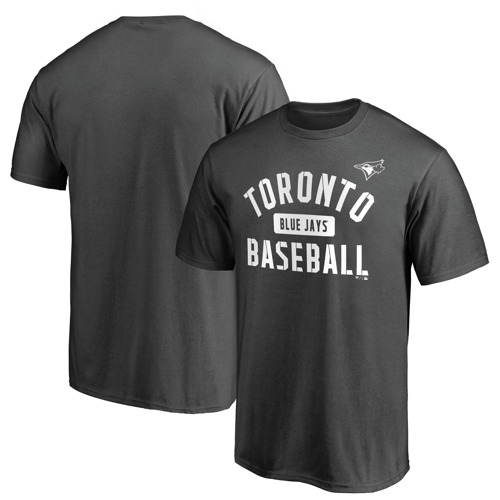 Men's Toronto Blue Jays  Branded Charcoal Iconic Primary Pill T-Shirt