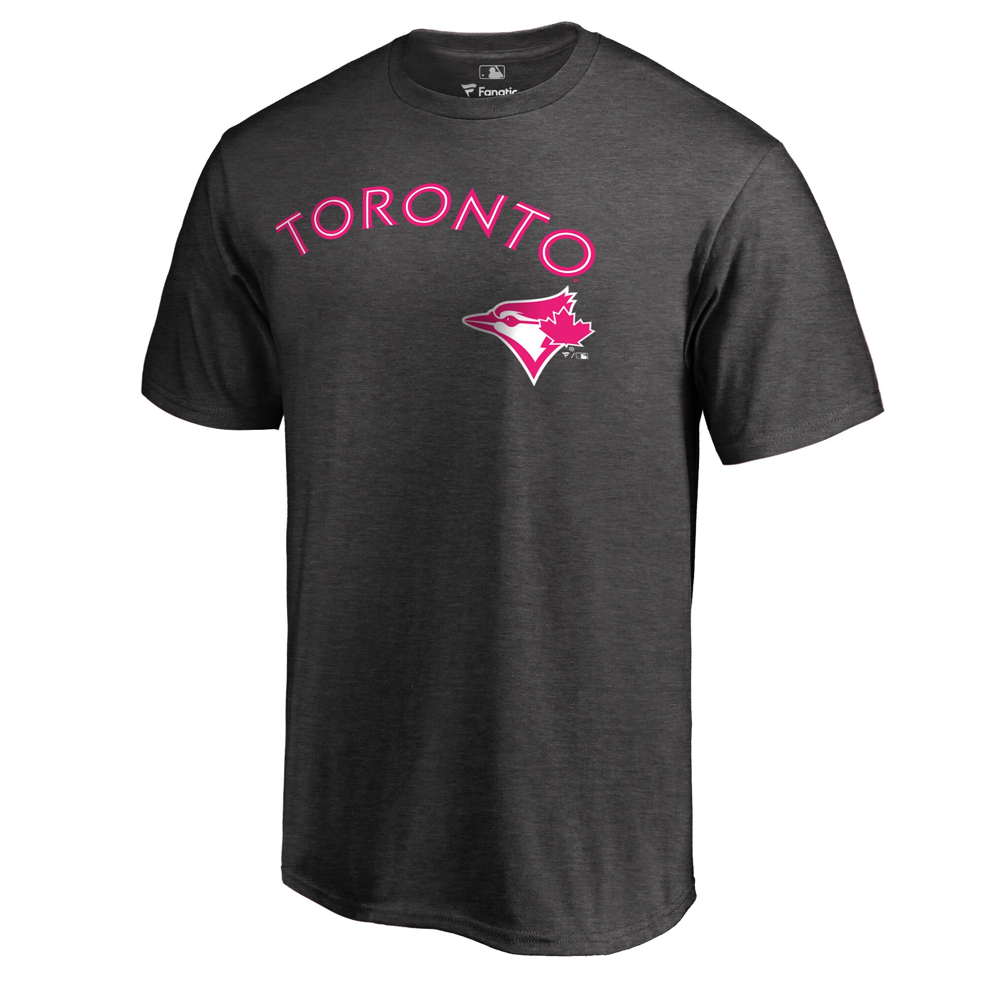 Men's Toronto Blue Jays  Branded Heather Gray 2019 Mother's Day Pink Wordmark T-Shirt