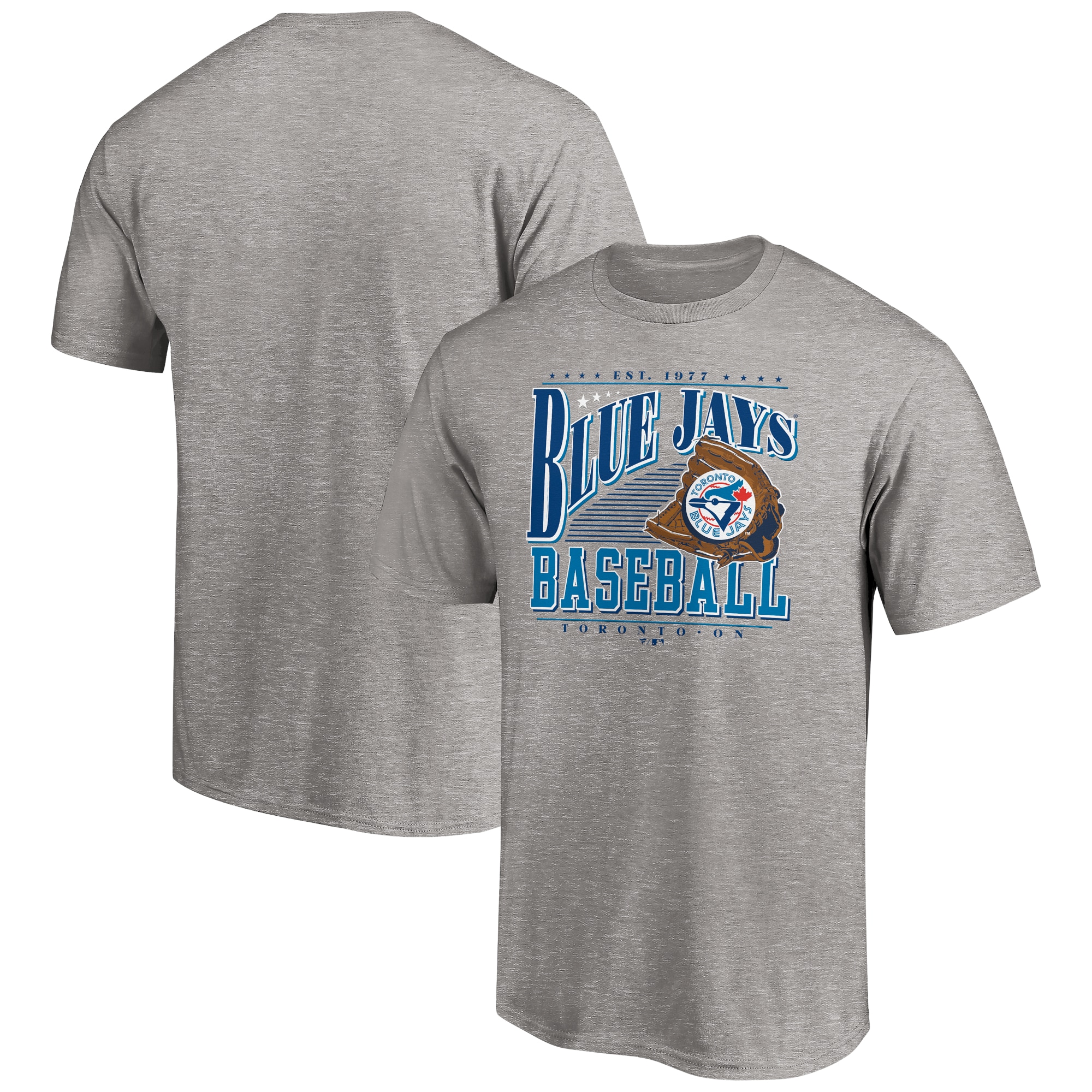 Men's Toronto Blue Jays  Branded Heather Gray Cooperstown Collection Winning Time T-Shirt