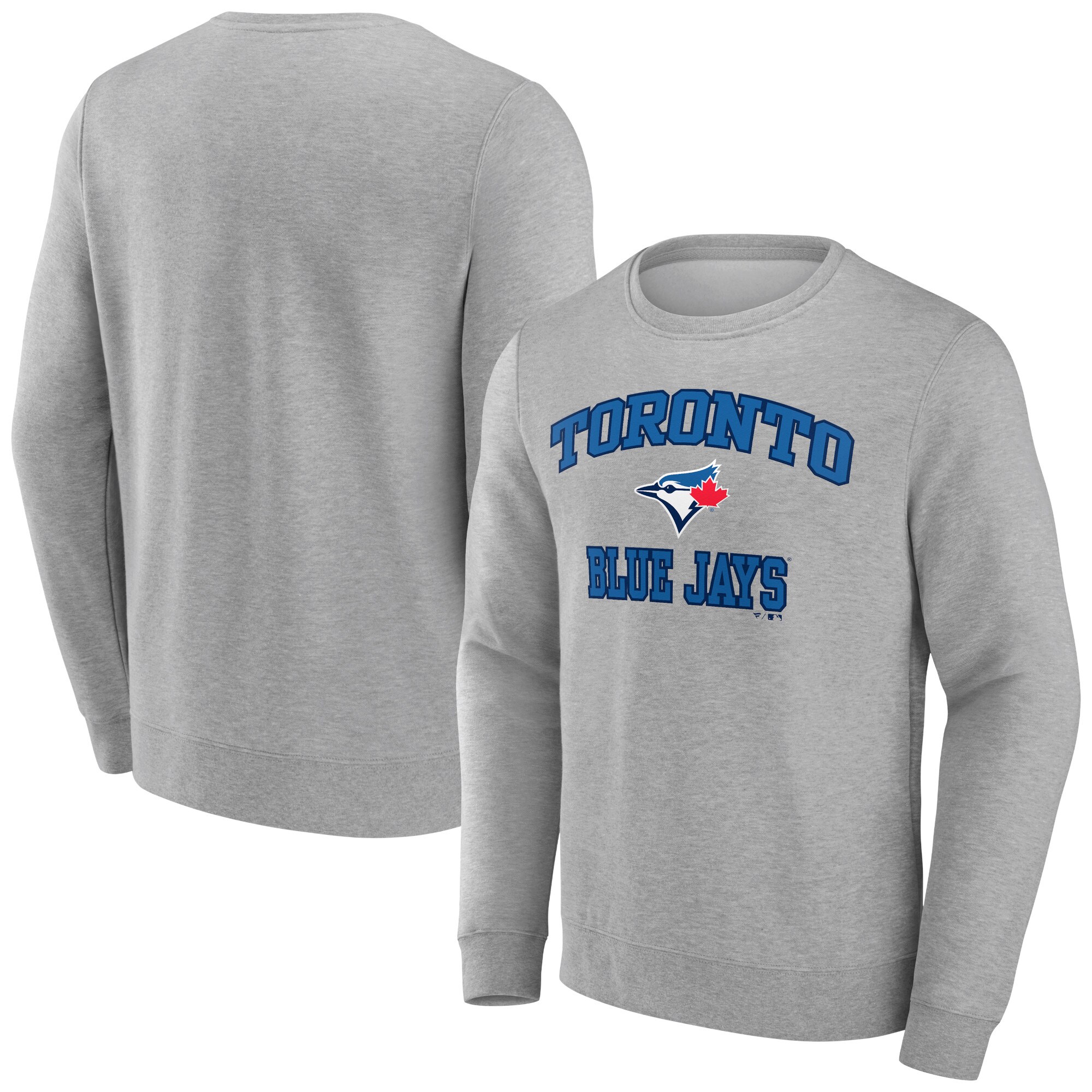 Men's Toronto Blue Jays  Branded Heather Gray Heart & Soul Pullover Sweatshirt