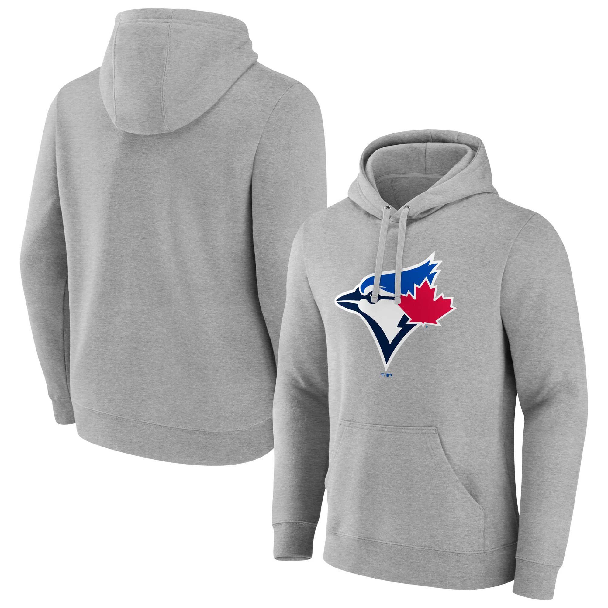 Men's Toronto Blue Jays   Branded Heather Gray Official Logo Pullover Hoodie