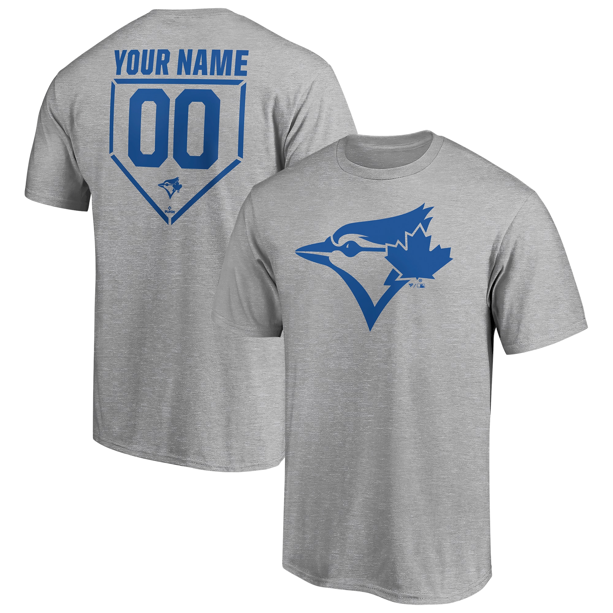 Men's Toronto Blue Jays  Branded Heathered Gray Personalized RBI Logo T-Shirt