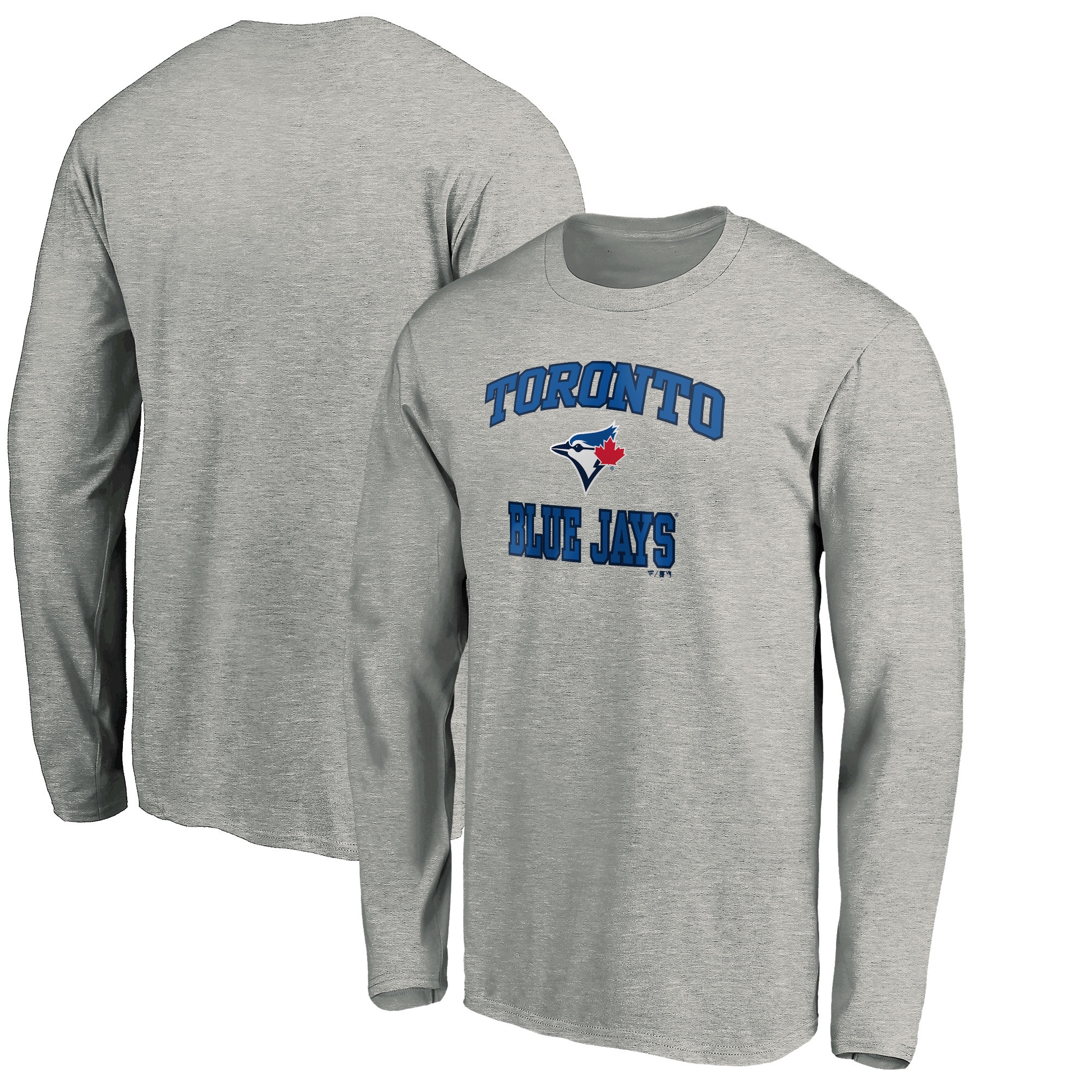 Men's Toronto Blue Jays  Branded Heathered Gray Team Heart & Soul Long Sleeve T-Shirt