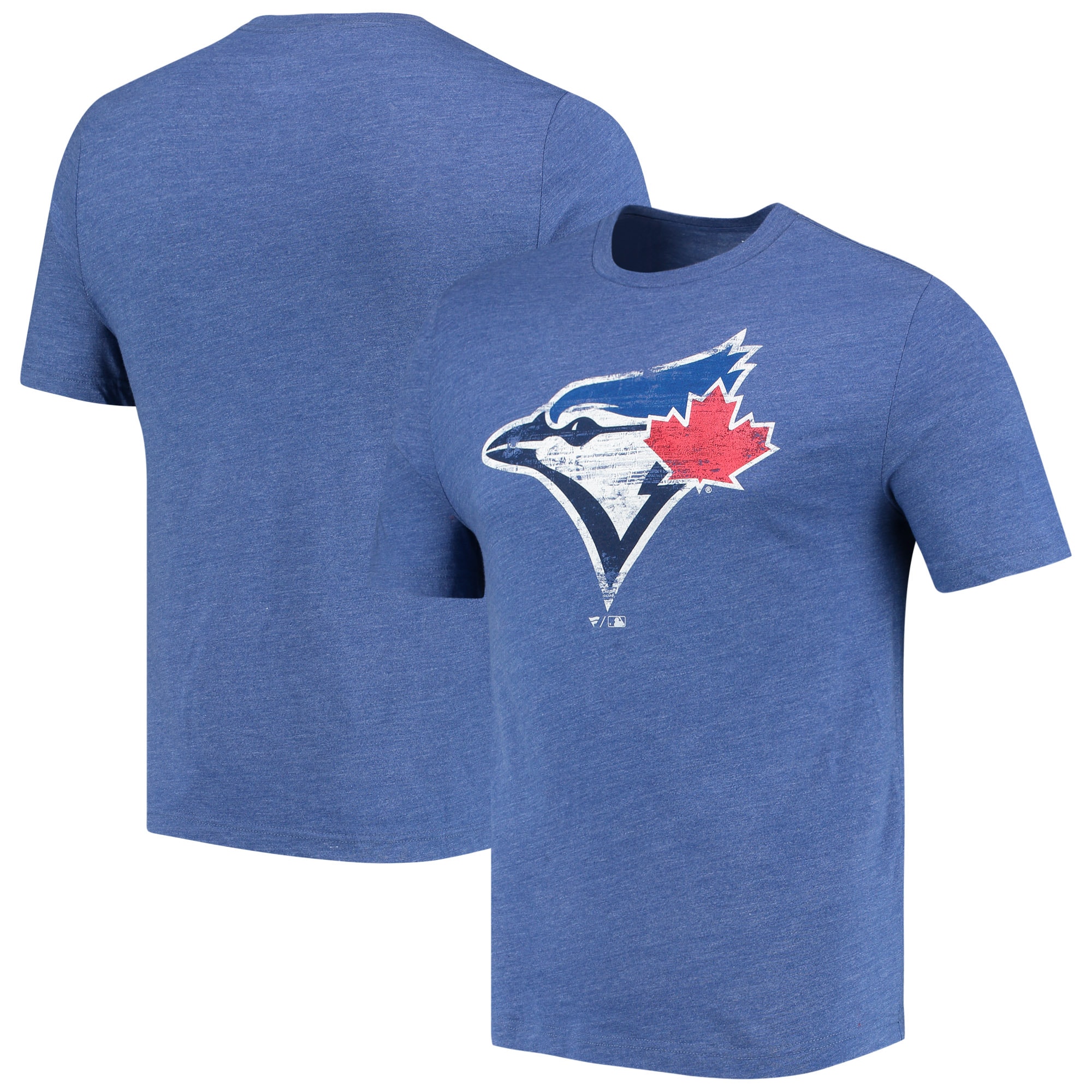 Men's Toronto Blue Jays  Branded Heathered Royal Weathered Official Logo Tri-Blend T-Shirt
