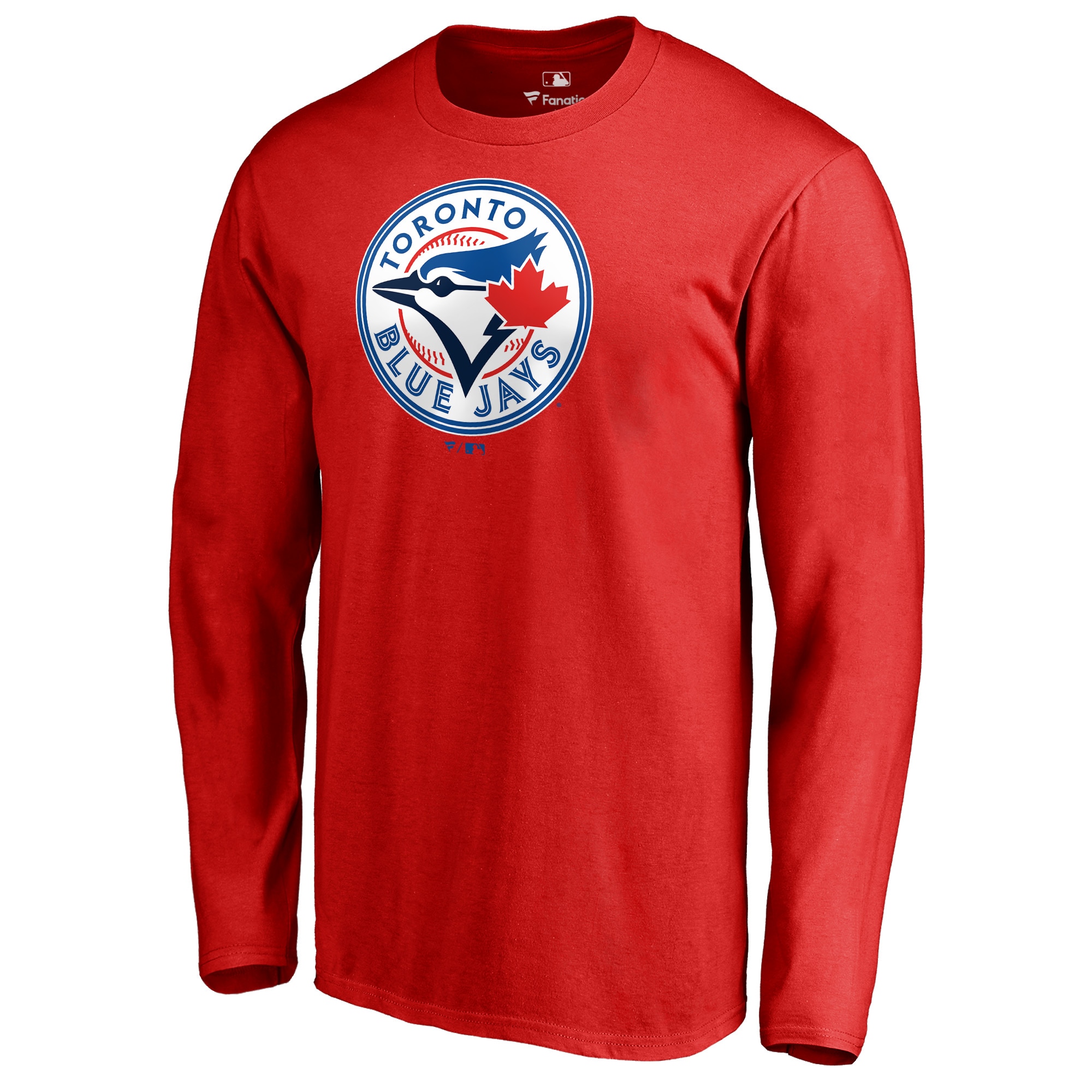 Men's Toronto Blue Jays  Branded Red Team Wordmark Long Sleeve T-Shirt