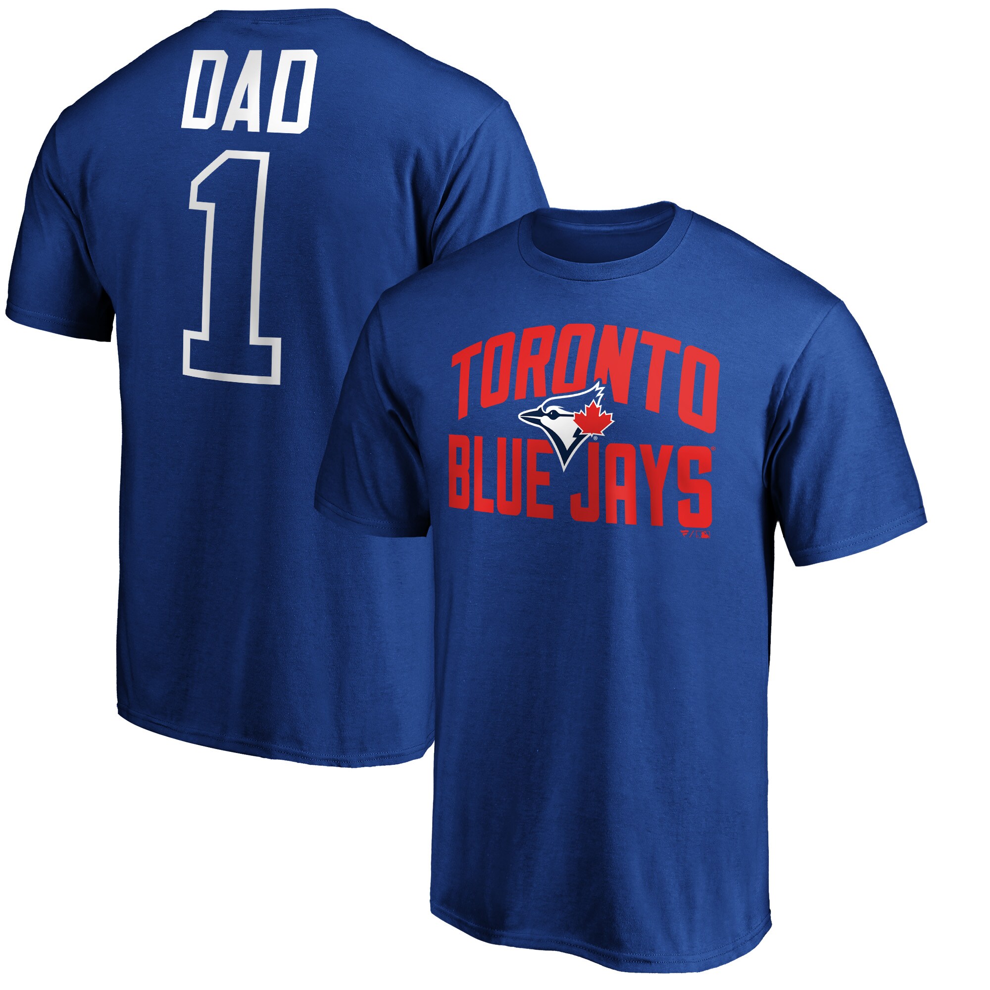 Men's Toronto Blue Jays  Branded Royal Father's Day #1 Dad T-Shirt