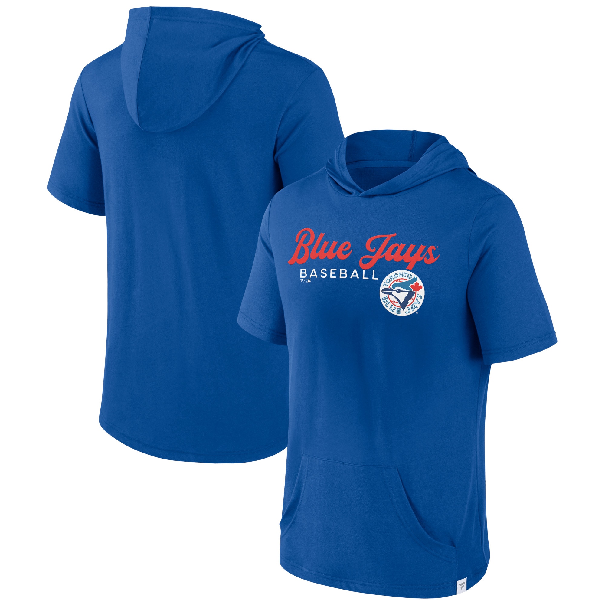Men's Toronto Blue Jays  Branded Royal Offensive Strategy Short Sleeve Pullover Hoodie