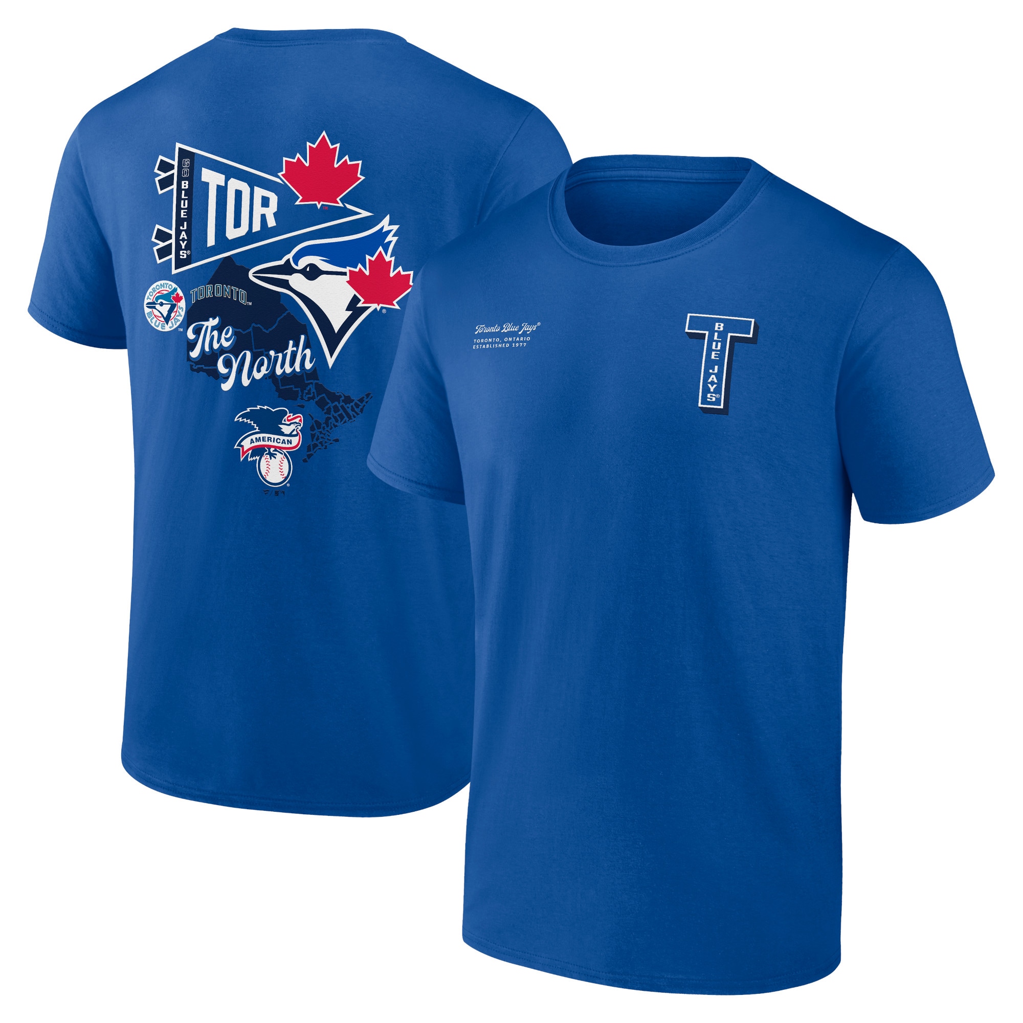 Men's Toronto Blue Jays  Branded Royal Split Zone T-Shirt