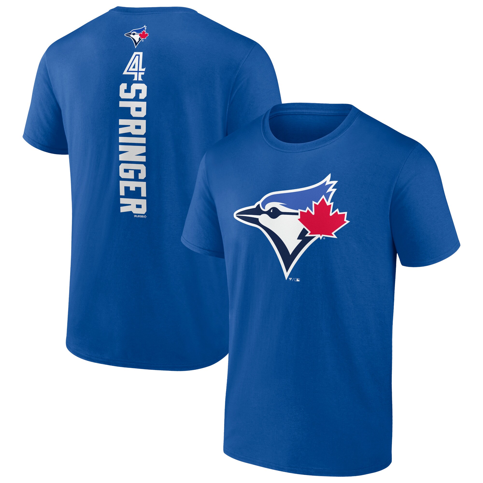 Men's Toronto Blue Jays George Springer  Branded Royal Playmaker Name & Number T-Shirt