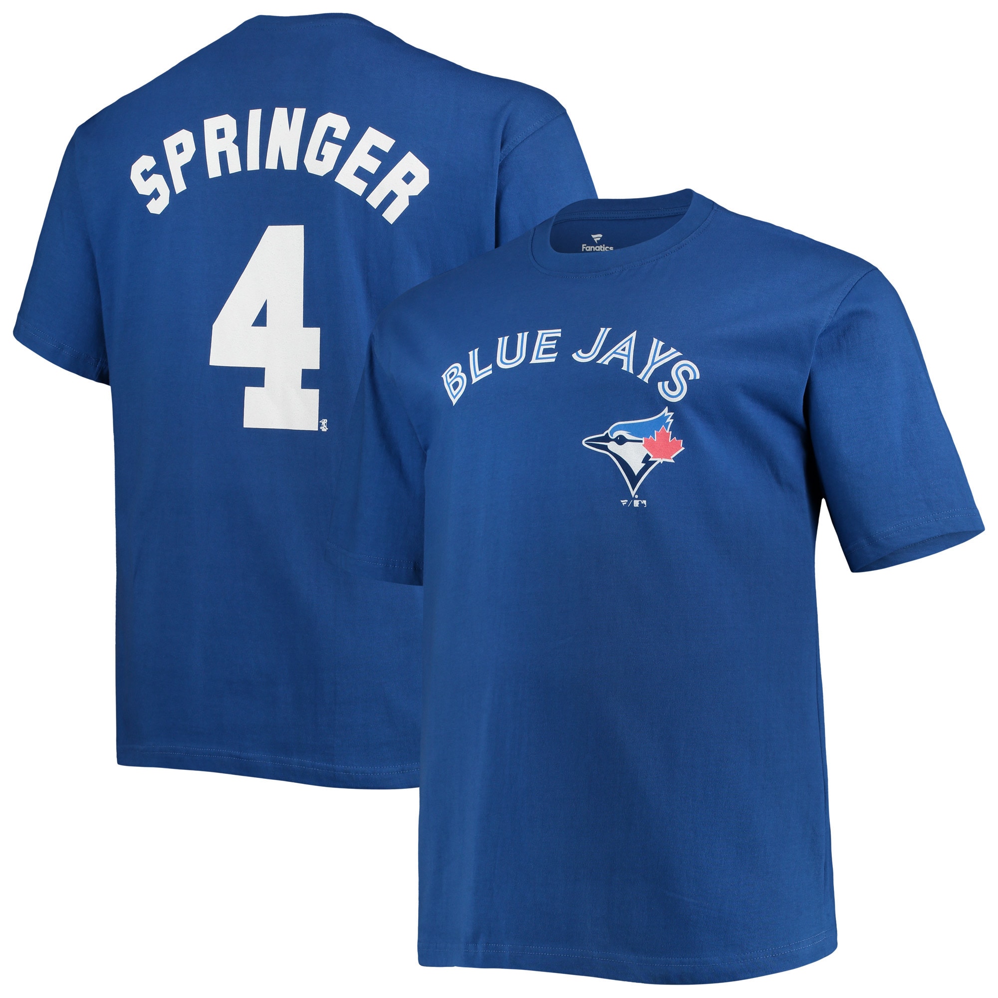 Men's Toronto Blue Jays George Springer Royal Big & Tall Name & Number T-Shirt