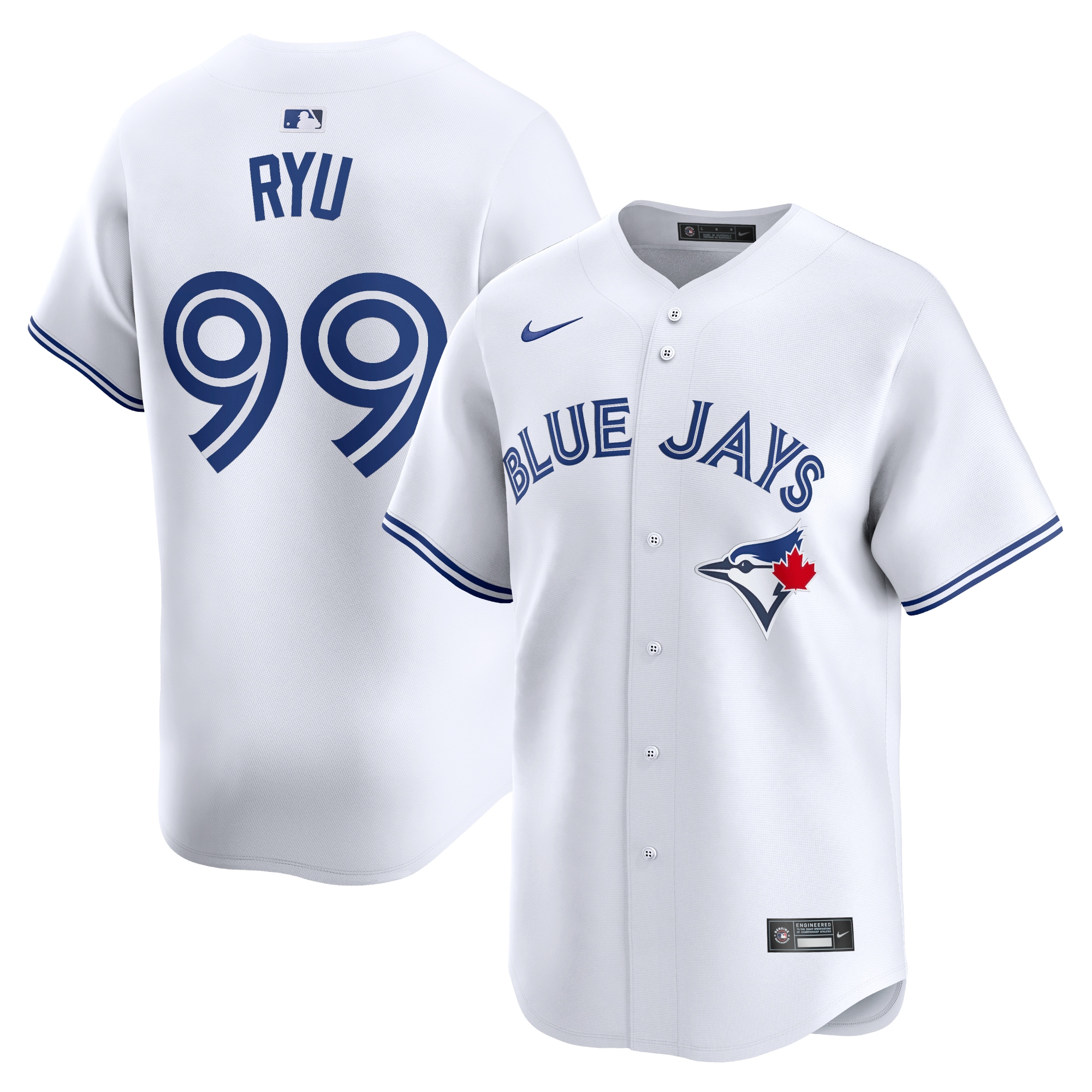 Men's Toronto Blue Jays Hyun Jin Ryu Nike White Home Limited Player Jersey
