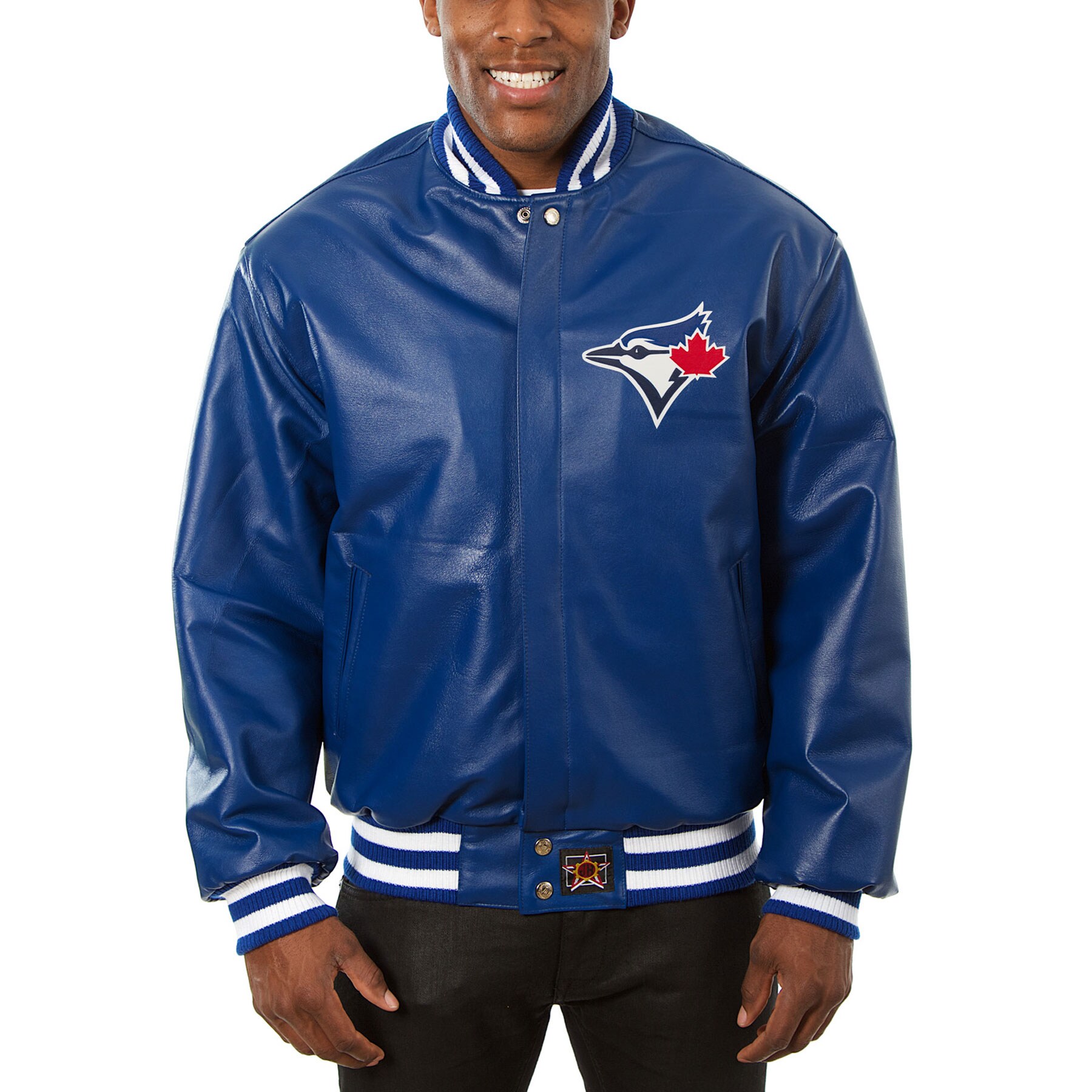 Men's Toronto Blue Jays JH Design Royal Classic Leather Team Jacket