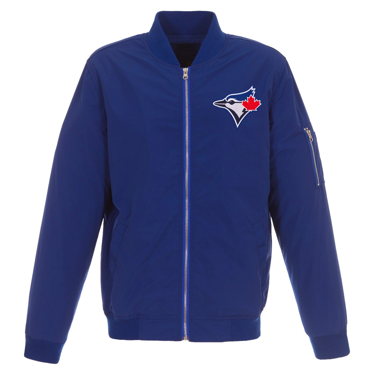 Men's Toronto Blue Jays JH Design Royal Lightweight Nylon Bomber Jacket