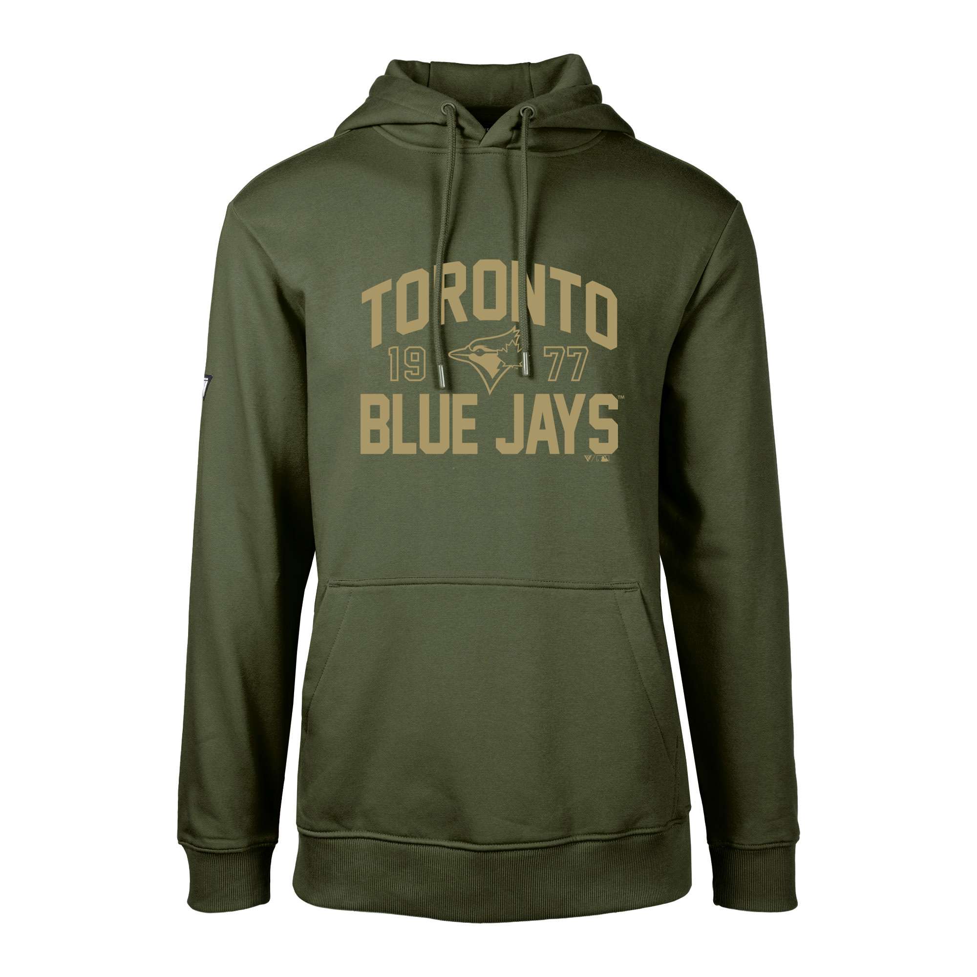 Men's Toronto Blue Jays  Levelwear Green Podium Line Up Pullover Hoodie