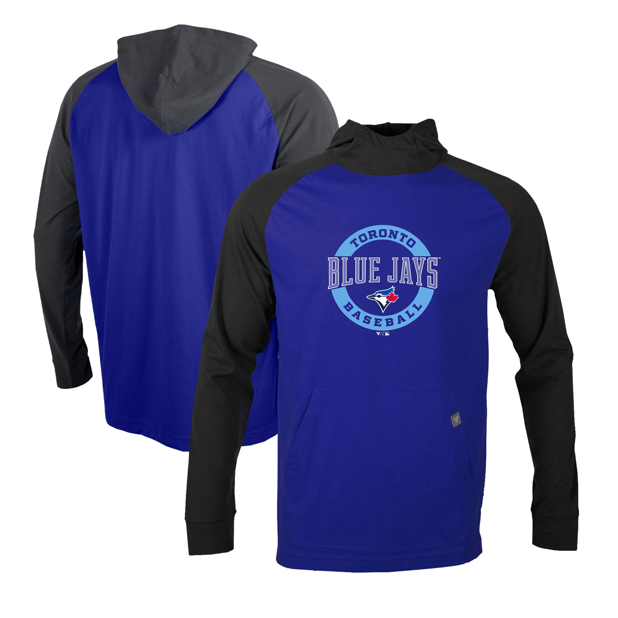 Men's Toronto Blue Jays  Levelwear Royal/Charcoal Uproar Farm Team Pullover Hoodie