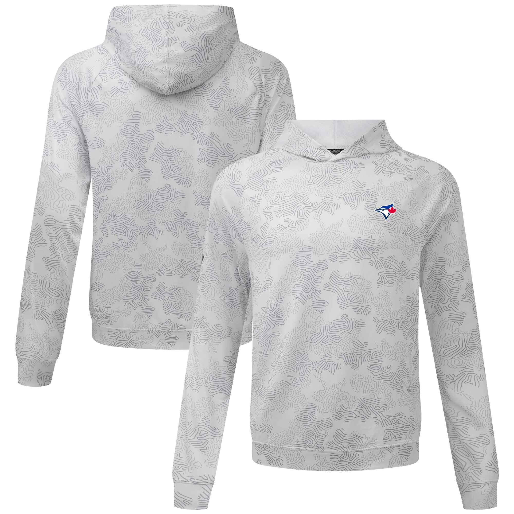 Men's Toronto Blue Jays Levelwear White Blender Insignia Hoodie