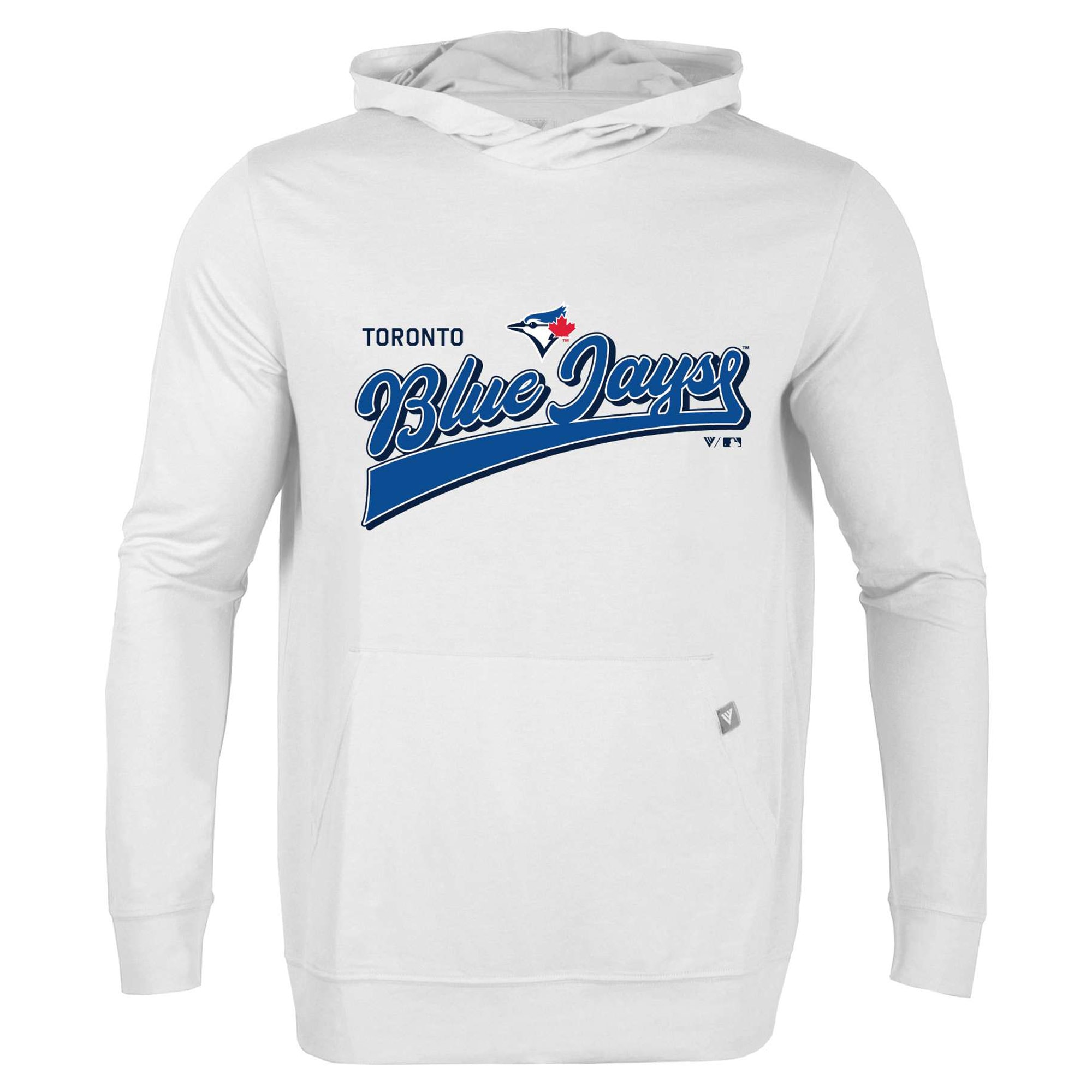 Men's Toronto Blue Jays  Levelwear White  Relay 2.0 Retro Pullover Hoodie