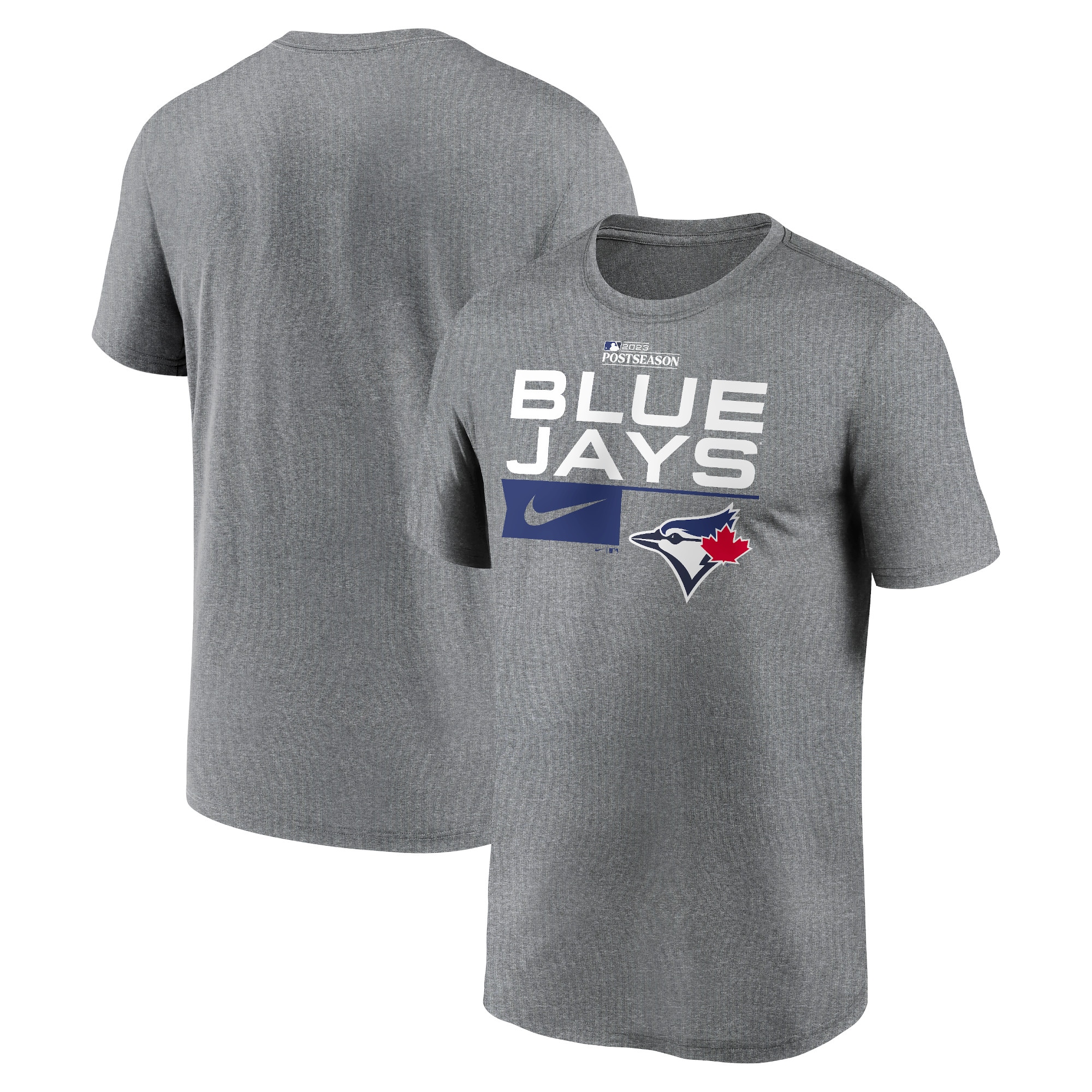 Men's Toronto Blue Jays  Nike Heather Charcoal 2023 Postseason Legend Performance T-Shirt