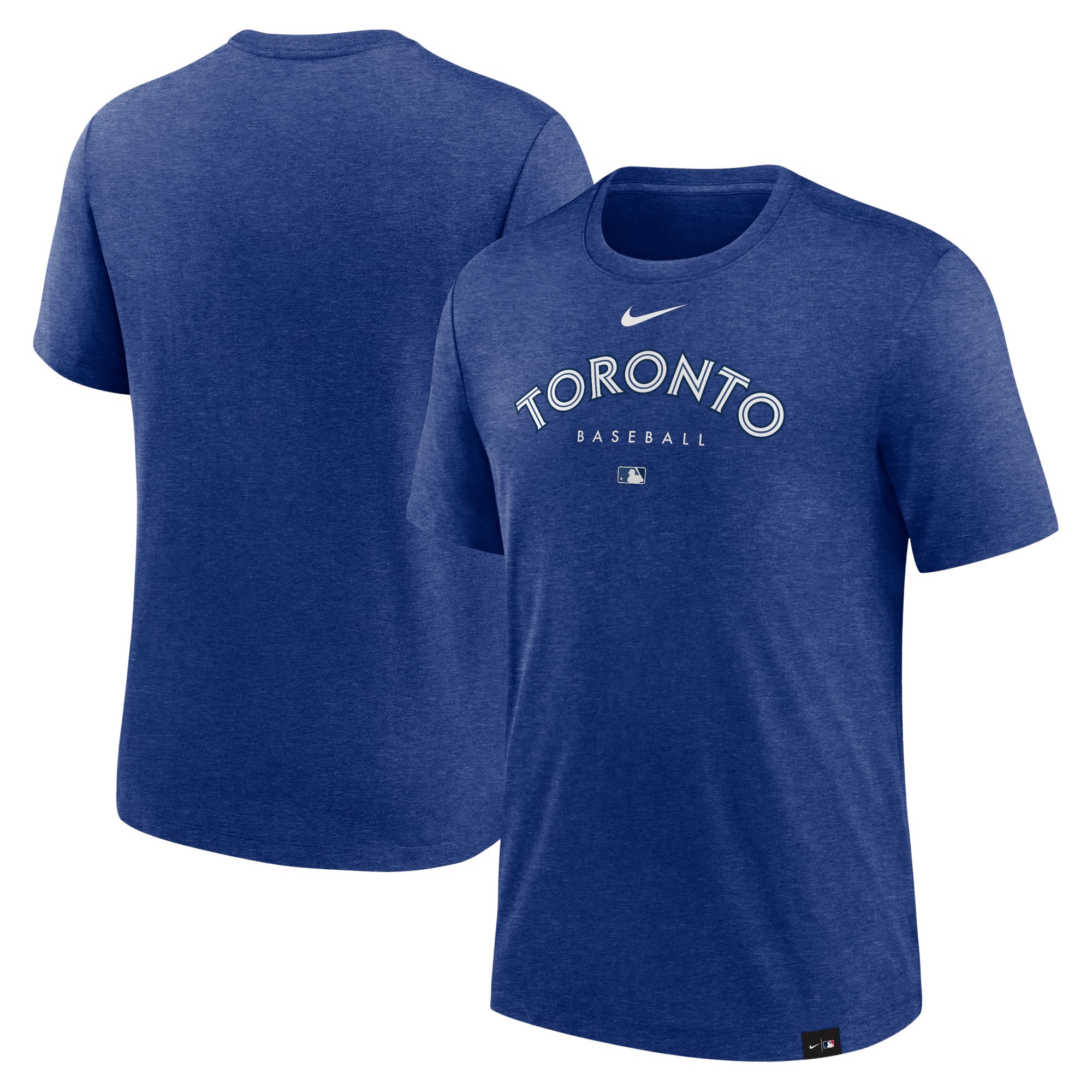 Men's Toronto Blue Jays Nike Heather Royal Authentic Collection Early Work Tri-Blend Performance T-Shirt