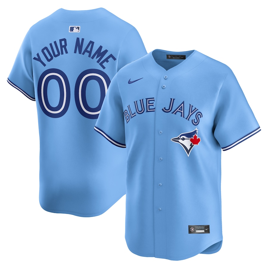 Men's Toronto Blue Jays Nike Light Blue Alternate Limited Custom Jersey