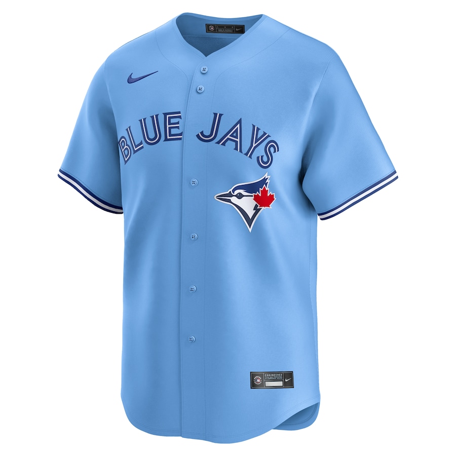 Men's Toronto Blue Jays Nike Light Blue Alternate Limited Custom Jersey - Image 2