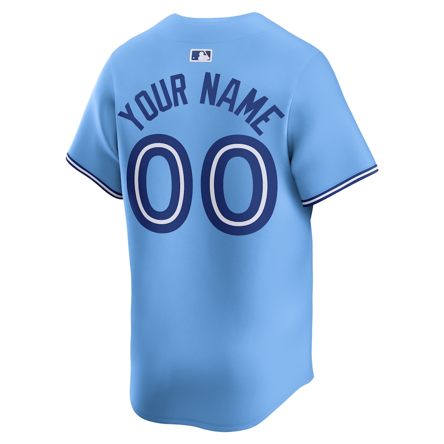 Men's Toronto Blue Jays Nike Light Blue Alternate Limited Custom Jersey - Image 3