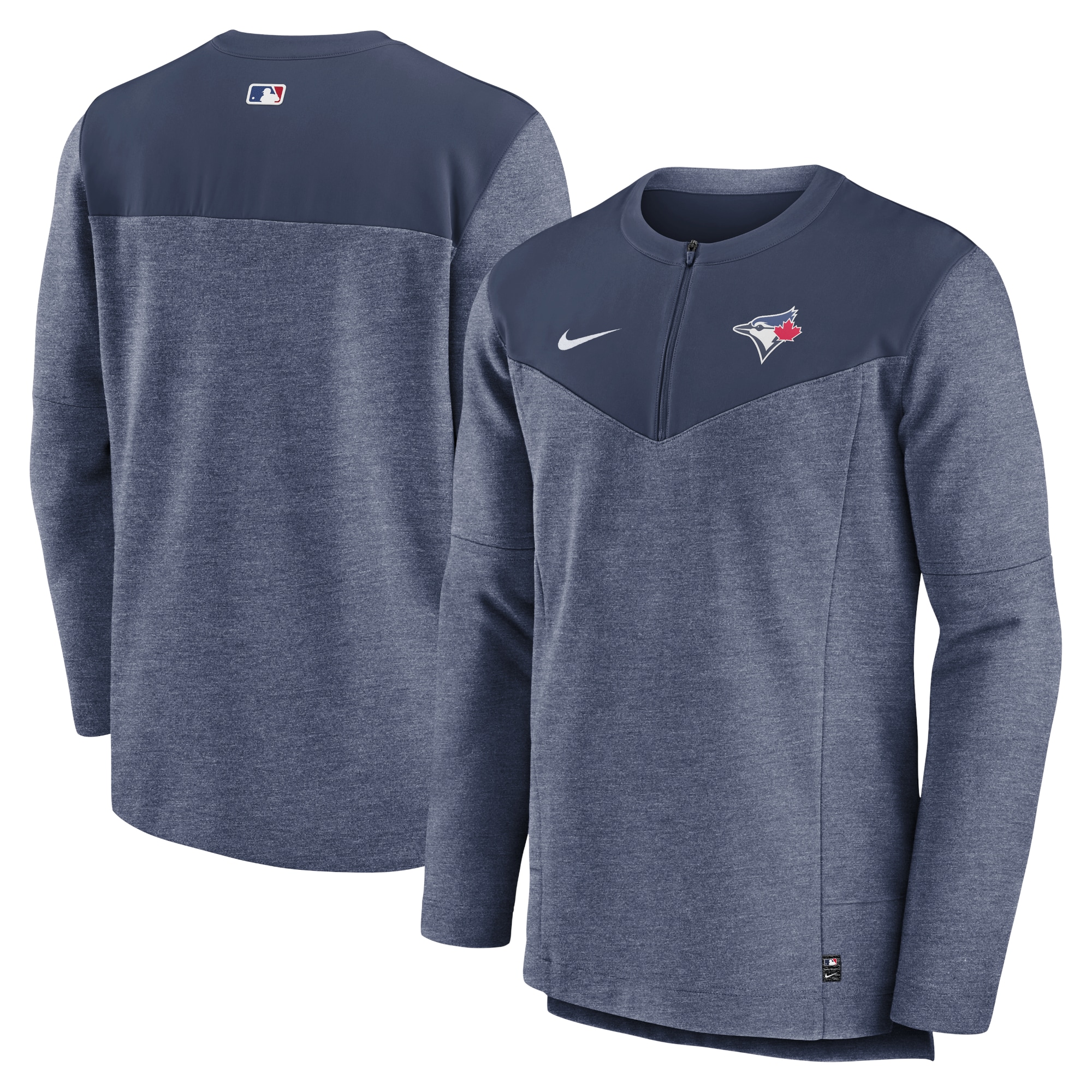 Men's Toronto Blue Jays Nike Navy Authentic Collection Game Time Performance Half-Zip Top
