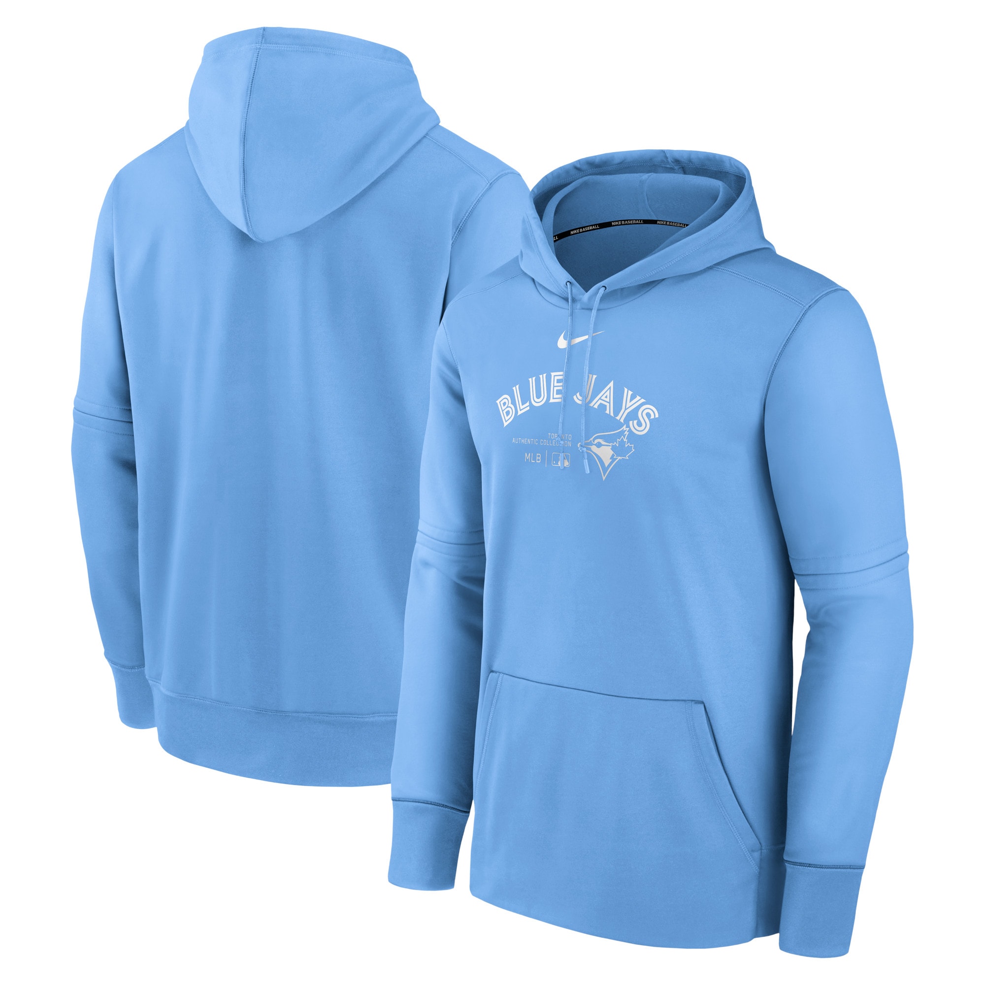 Men's Toronto Blue Jays Nike Powder Blue Authentic Collection Practice Performance Pullover Hoodie