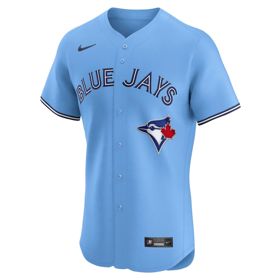 Men's Toronto Blue Jays Nike Powder Blue Home Elite Jersey - Image 2