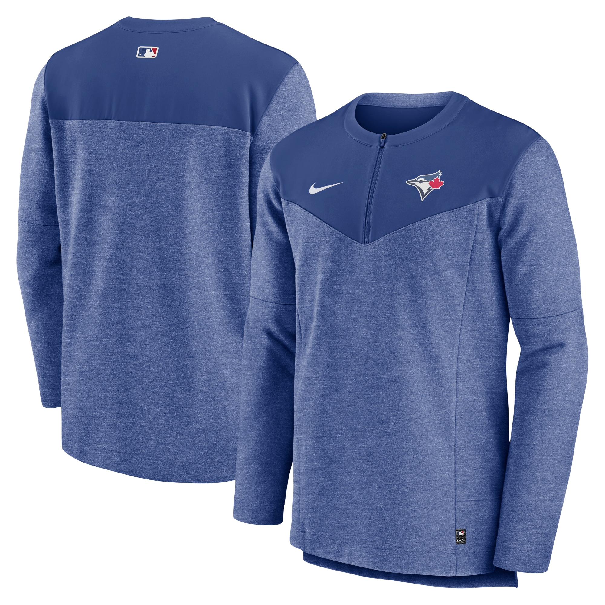 Men's Toronto Blue Jays Nike Royal Authentic Collection Game Time Performance Half-Zip Top